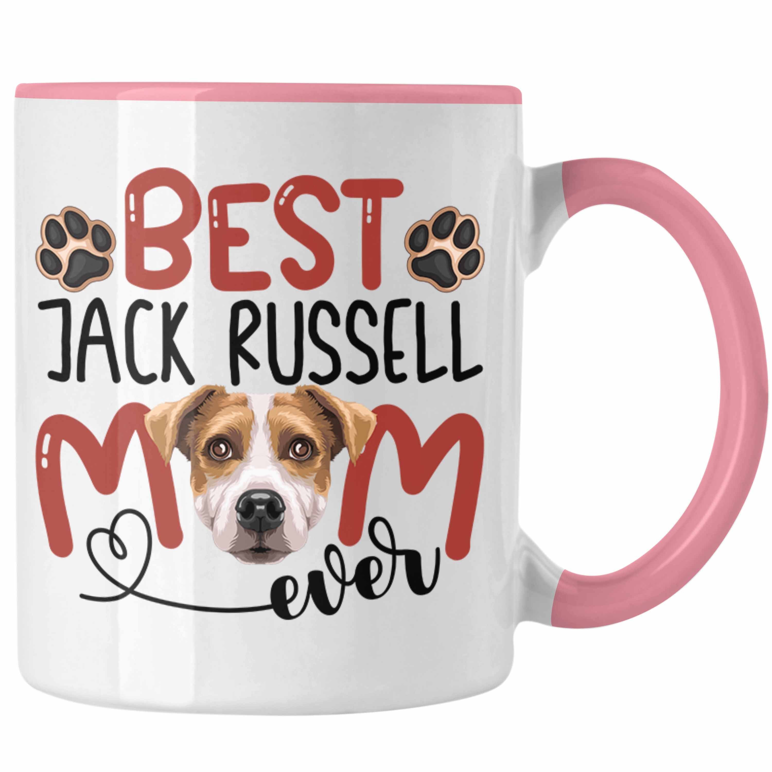 Trendation Tasse Jack Russell Mom Besitzerin Tasse Geschenk Lustiger Spruch Geschenkide Rosa