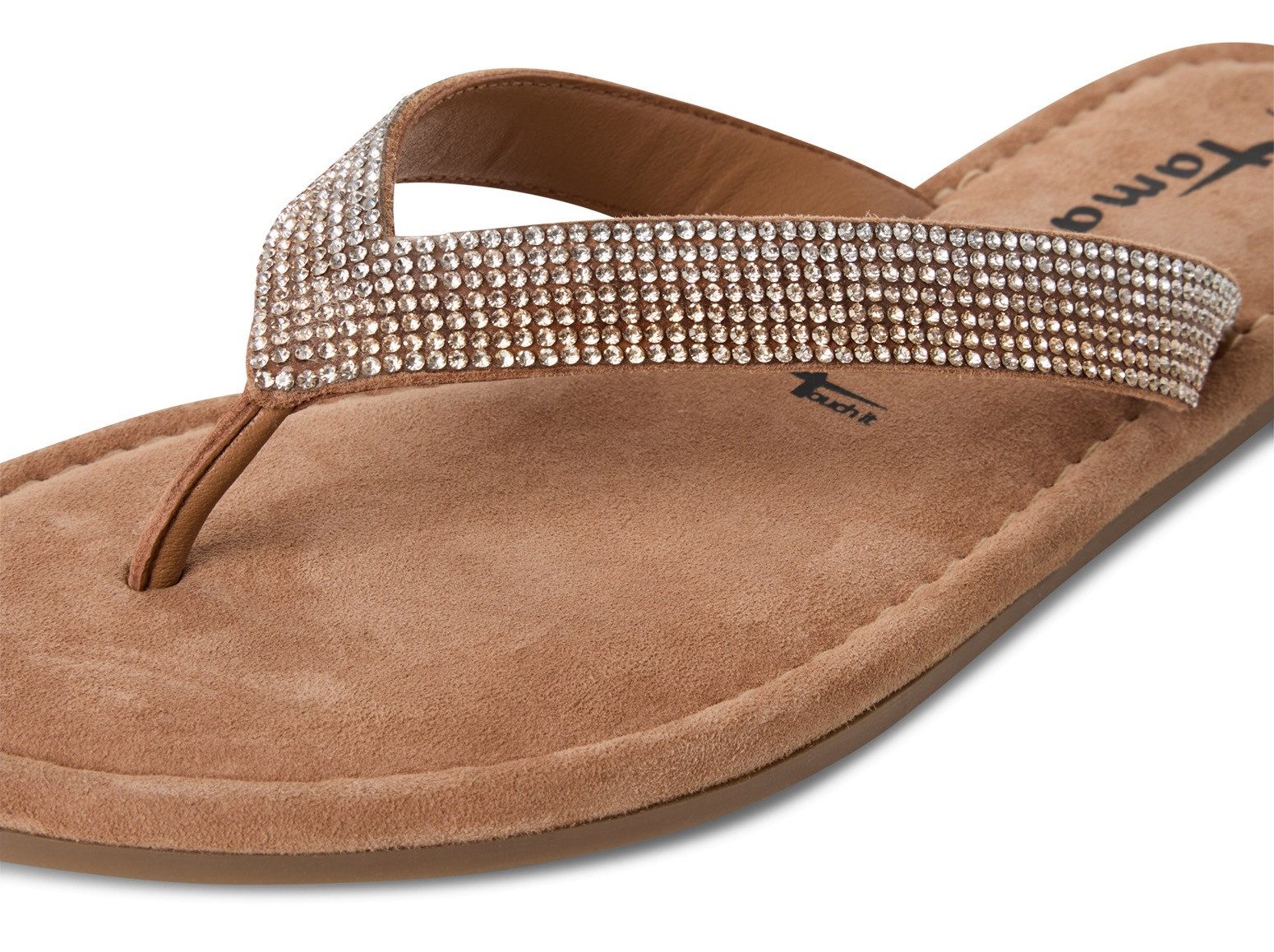 Tamaris Zehentrenner, Sommerschuh, Dianette mit funkelnden günstig online kaufen