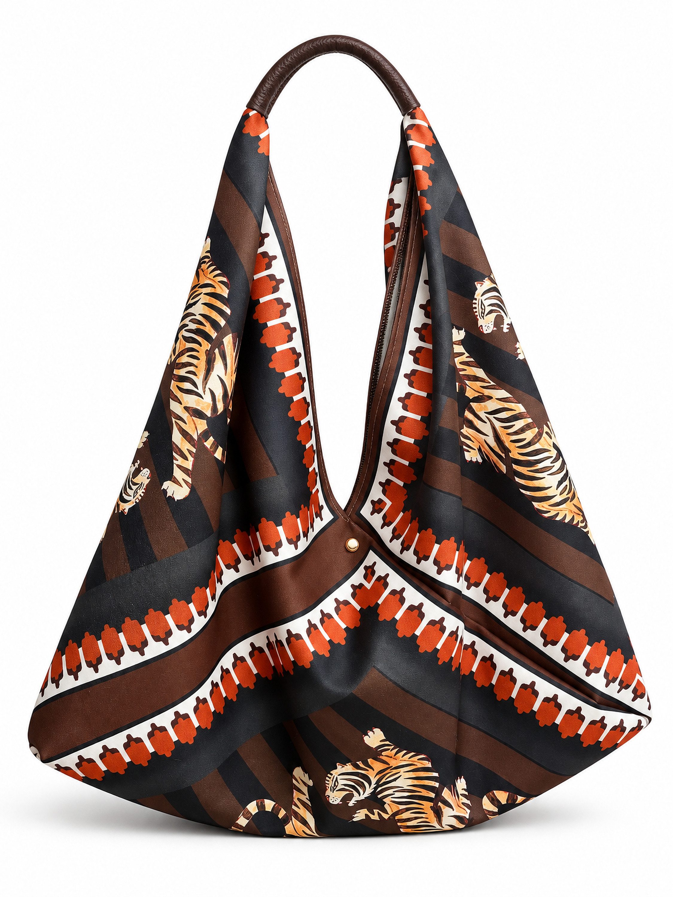 COLLEZIONE ALESSANDRO Schultertasche Sacca Tigri, aus italienischem Stoff, Made in Italy