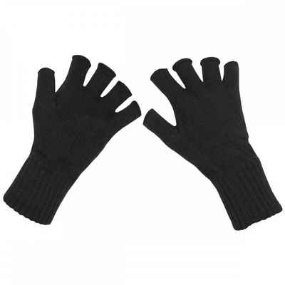 MFH Strickhandschuhe Strick-Handschuhe, schwarz, ohne Finger - M