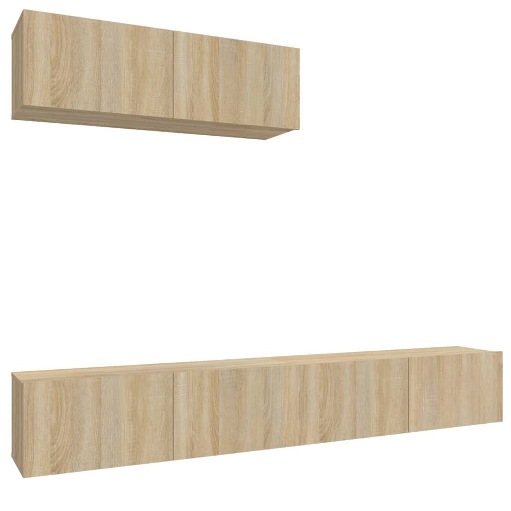 vidaXL TV-Schrank 3-tlg. TV-Schrank-Set Sonoma-Eiche Holzwerkstoff günstig online kaufen