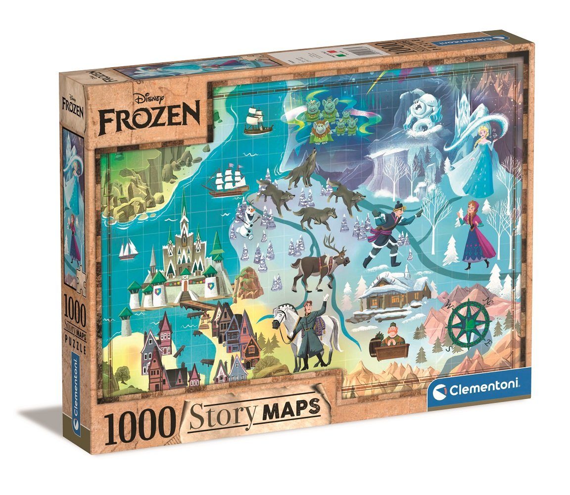 Puzzle Disney Frozen Story Maps Puzzle, 1000 Puzzleteile