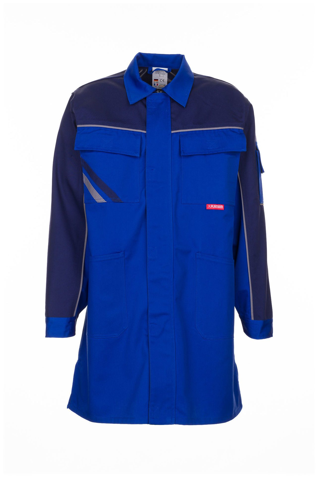 Planam Arbeitsjacke PLANAM Herren Berufsmantel HIGHLINE Kornblumenblau/Marine/Zink 29