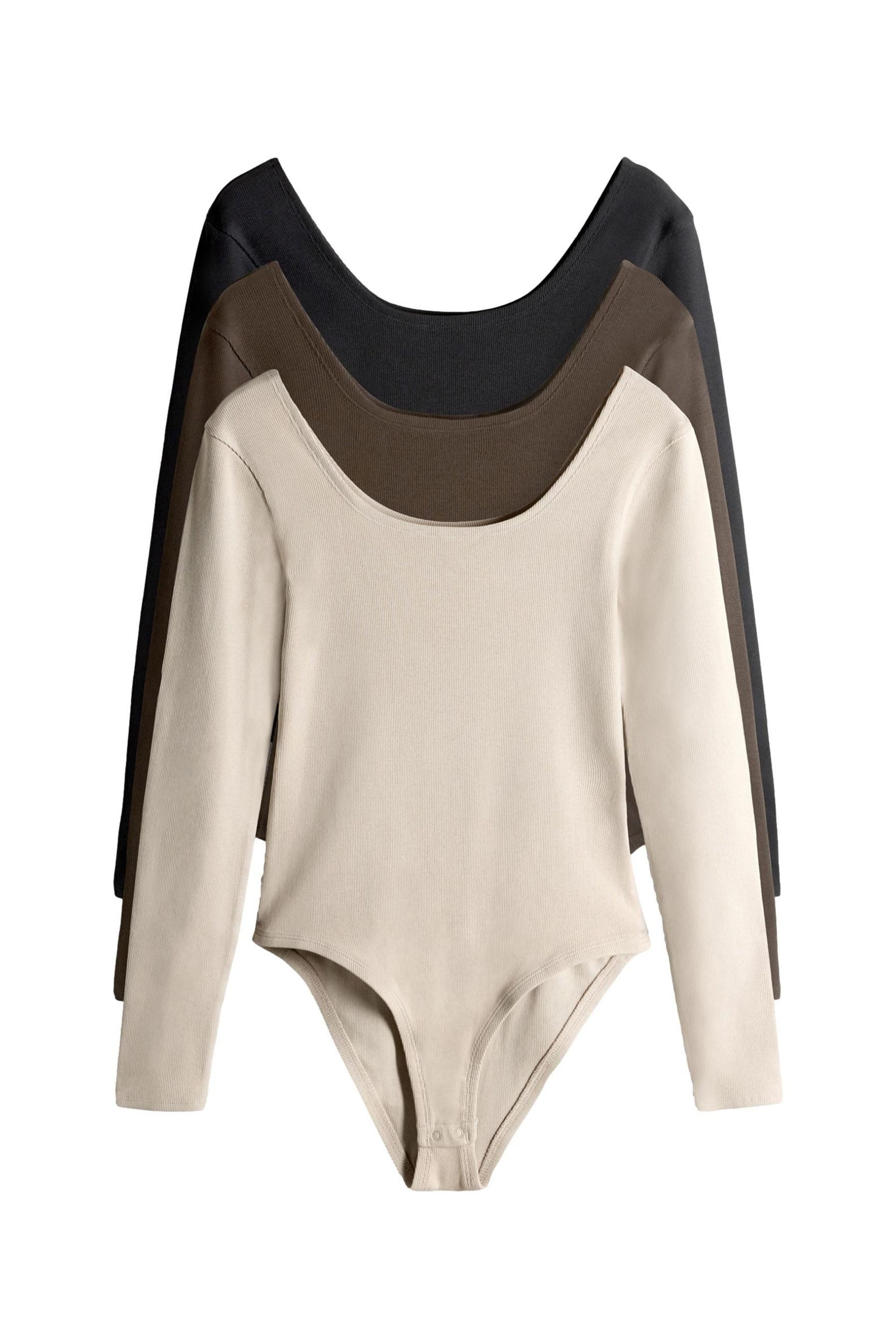 The Set Langarmbody The Set Gerippte Langarm-Bodysuits, 3er-Pack (3-tlg) günstig online kaufen
