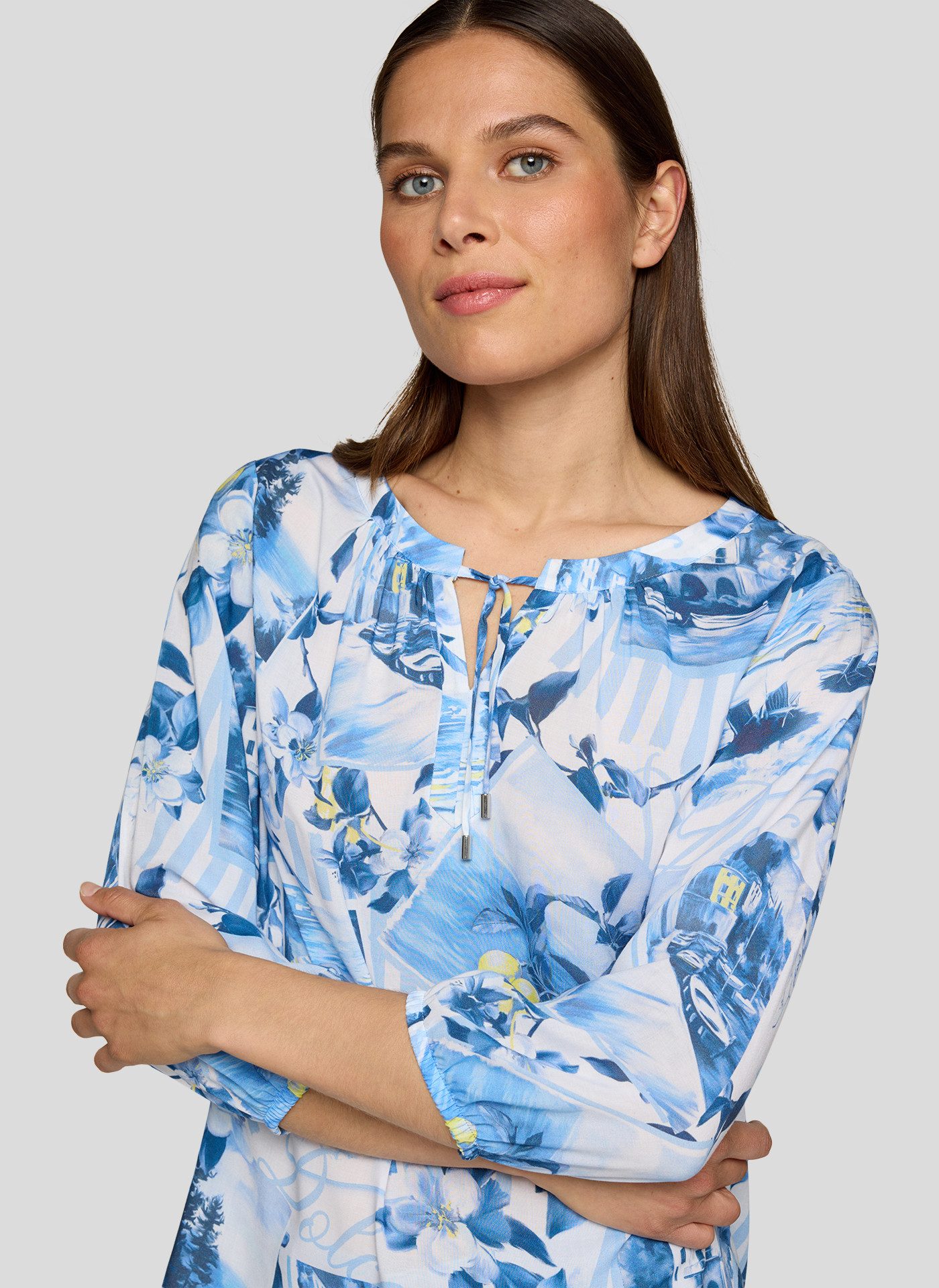 Rabe Hemdbluse Bluse Azur