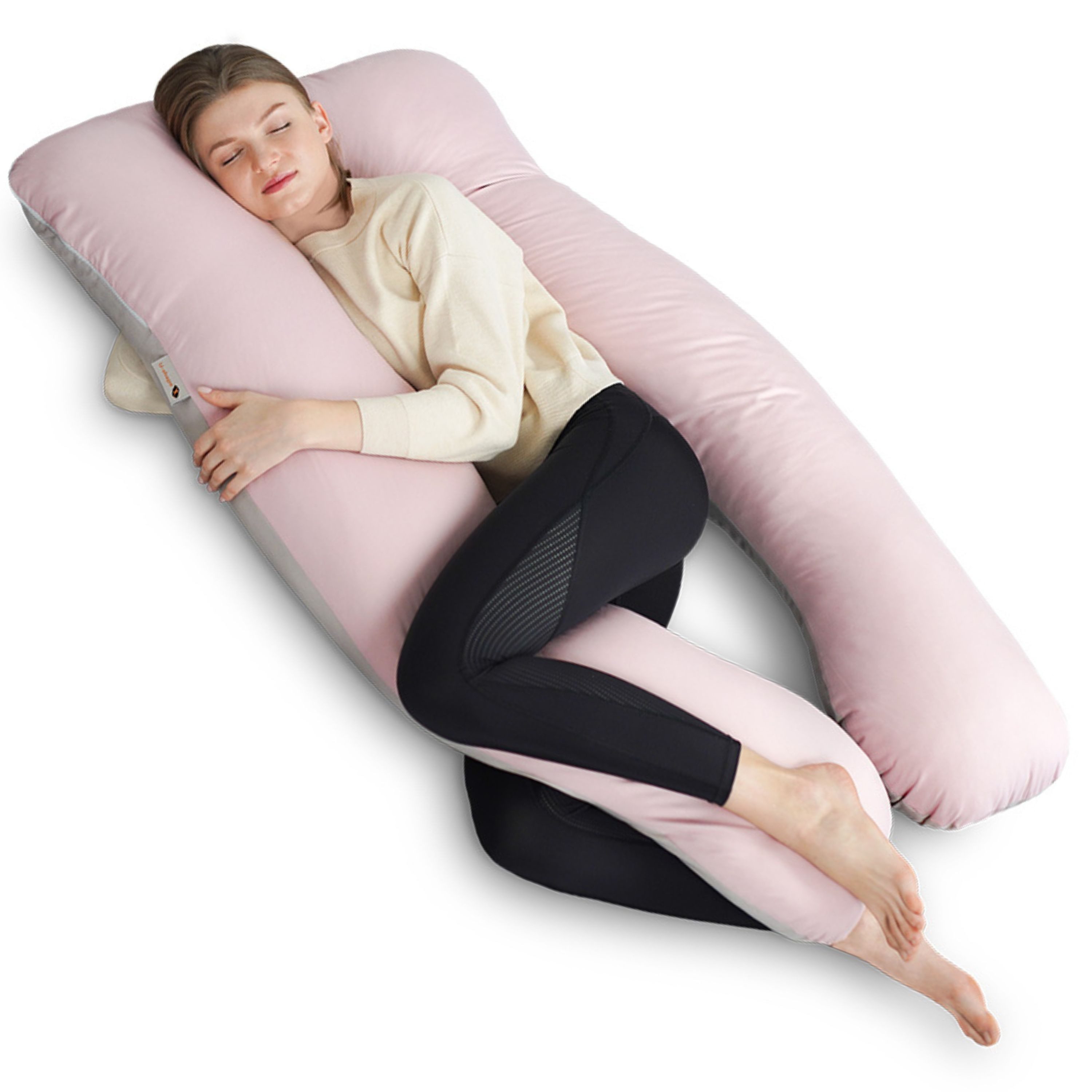 SEI Design Seitenschläferkissen Seitenschläferkissen mit Bezug Stillkissen XXL Lesekissen waschbar, Schwangerschaftskissen mit Bezug, 1-tlg., Schwangerschaftskissen mit Bezug, Mikrofaser mit 2 Reißverschlüssen