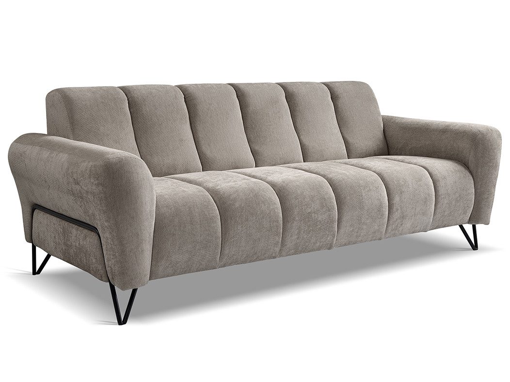 Beautysofa Sofa mit Metallbeine in schwarzer günstig online kaufen