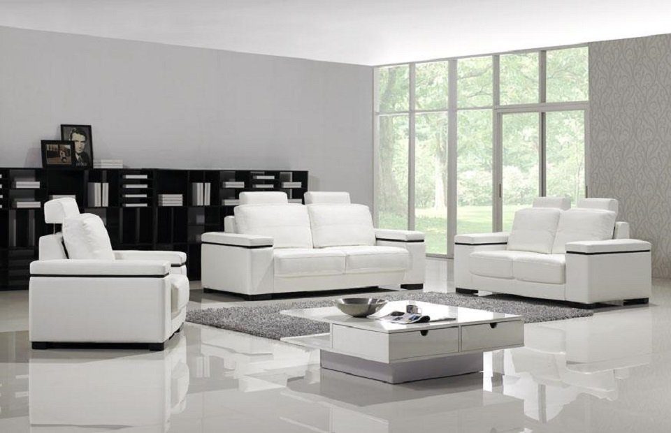 JVmoebel Sofa Sofagarnitur 3+2+1 Sitzer Set Design Sofas Polster Couchen Leder Relax, Made in Europe