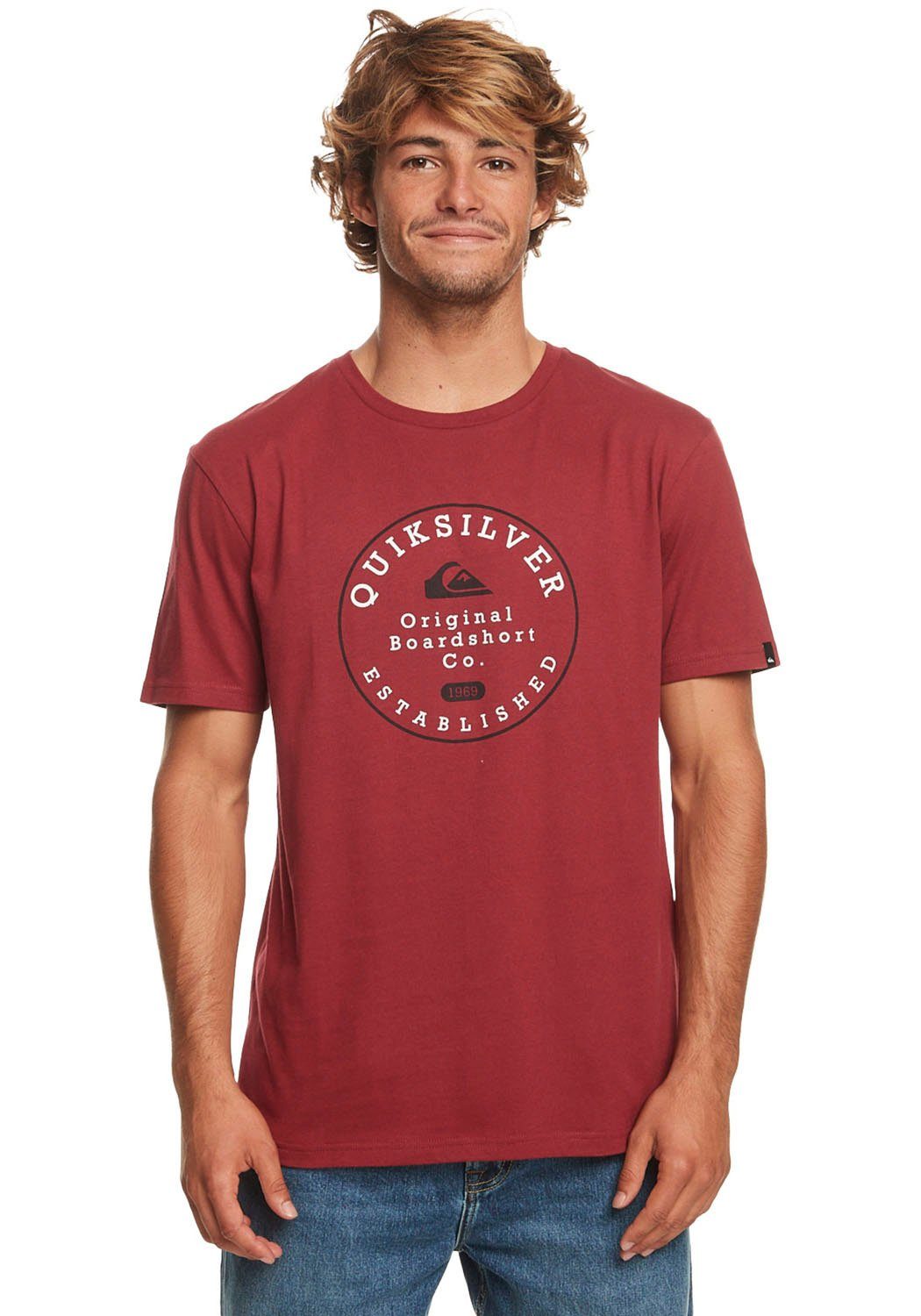 Gehen Sie zum Fachgeschäft Quiksilver T-Shirt CIRCLETRIM TEES rot