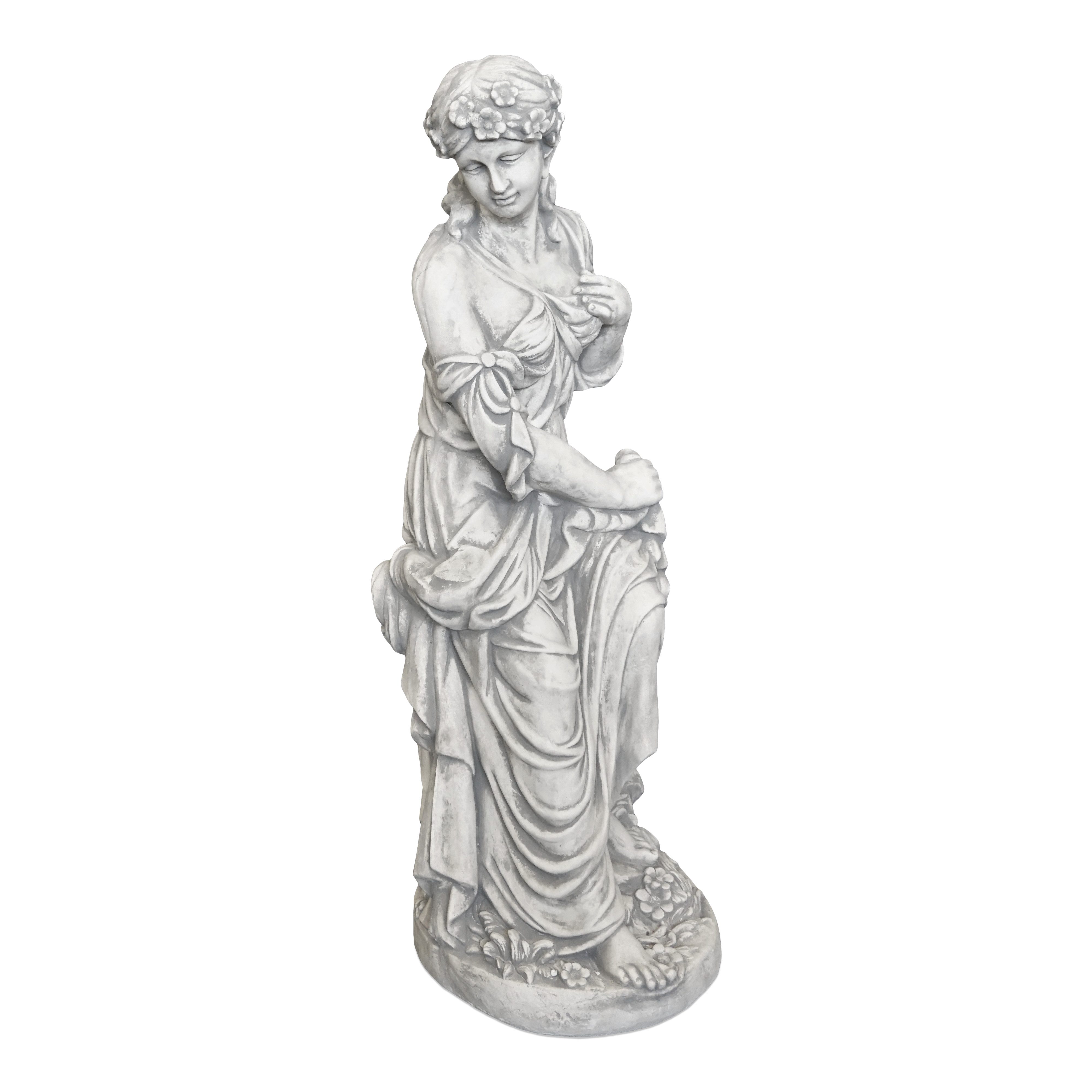 gartendekoparadies.de Gartenfigur Elegante Frauenstatue Steinfigur Gartenskulptur 91 cm Steinguss 72 kg, Frostsicher