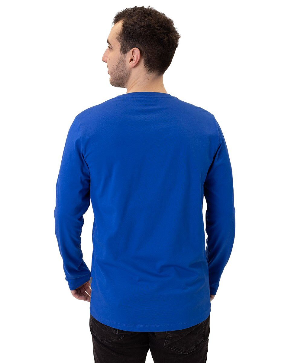 Jako Langarmshirt Organic (Freizeit, Bio-Baumwolle) royalblau Herren günstig online kaufen