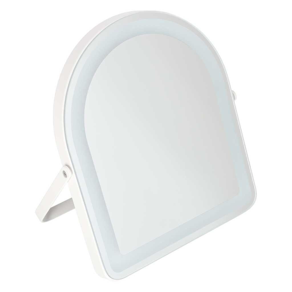 Ikonka Kosmetikspiegel Schminkspiegel Tischspiegel Standspiegel (Spar-Set, 1-St., 30,5 x 25 cm dimmbar), Touch-Dimmer, 3 Lichtfarben, LED, freistehend