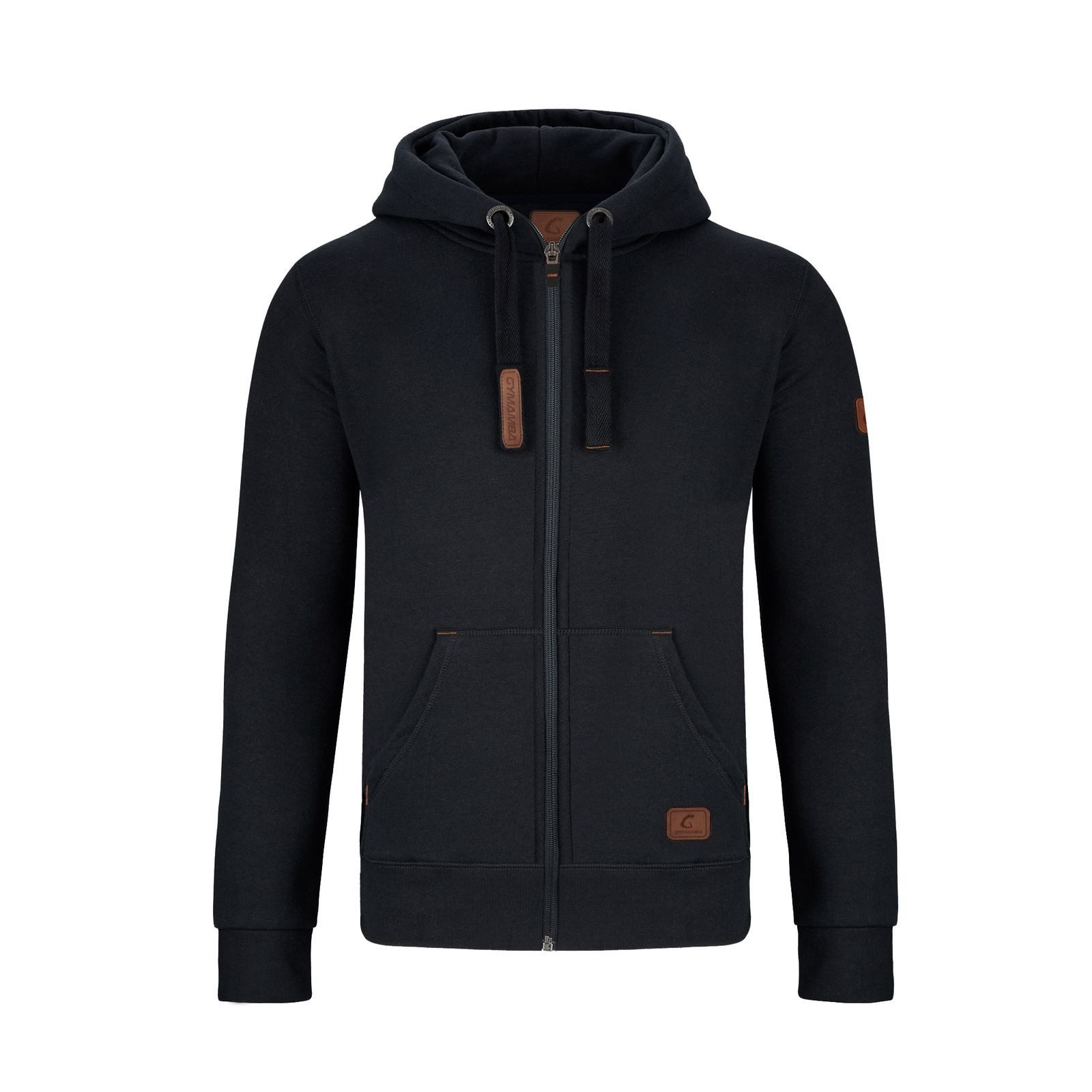 Sweatjacke Herren leather schwarz