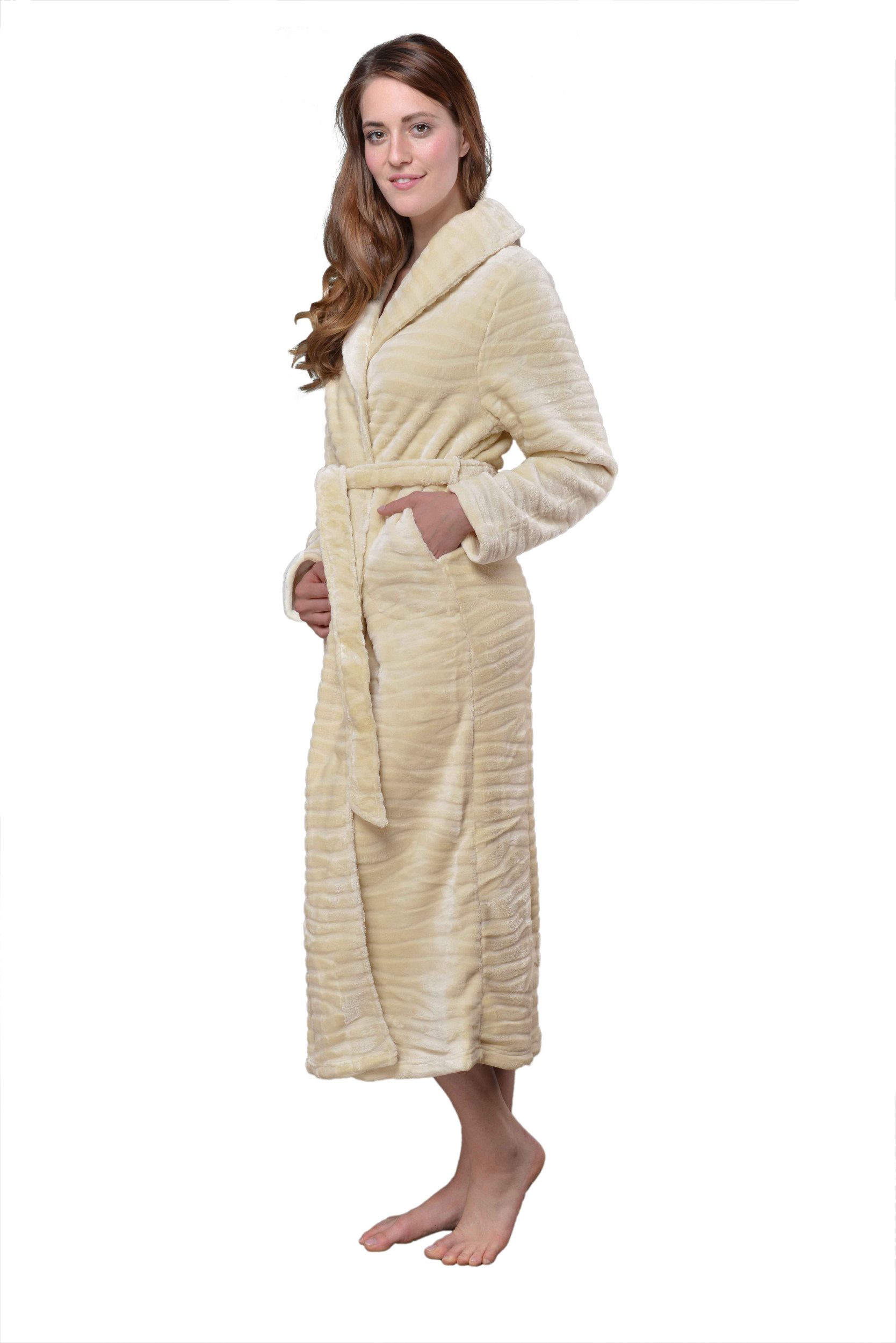 RAIKOU Damenbademantel RAIKOU Damen Morgenmantel Saunamantel weiches und su günstig online kaufen