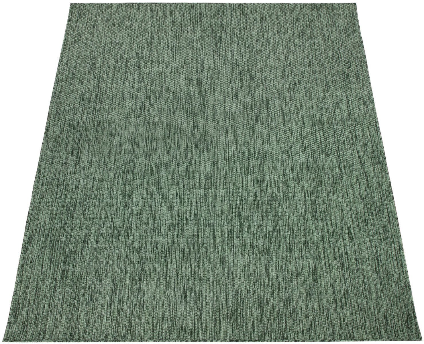 Teppich Venedig, geeignet Outdoor mm, 4 Sisal-Optik, UV-beständig, Flachgewebe, grün rechteckig, Home affaire, Höhe: meliert