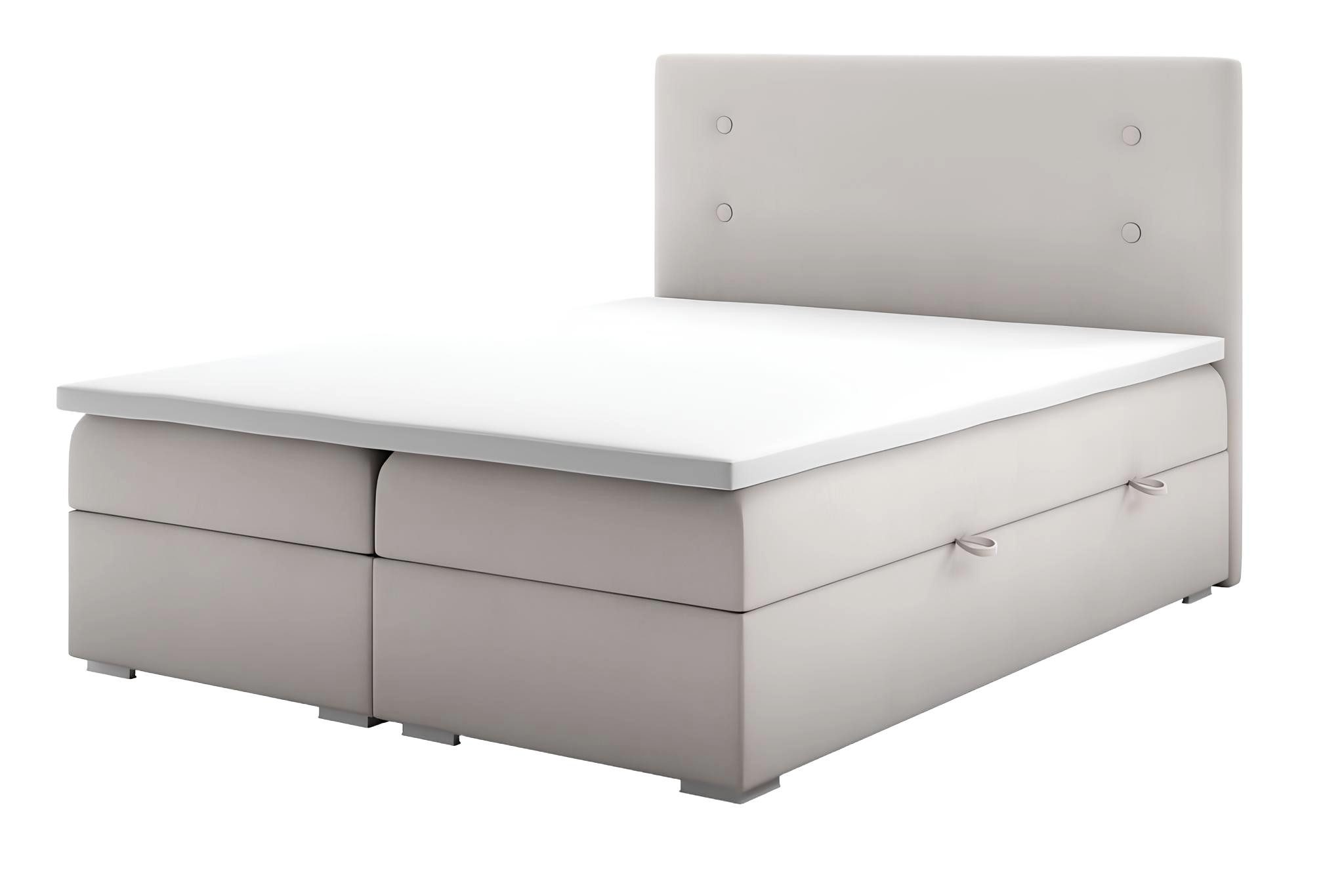 Xlmoebel Boxspringbett Luxuriöses Boxspringbett mit Matratze und integriertem Bettkasten (1-St., Boxspringbett 4069424841879), Hergestellt in Europa