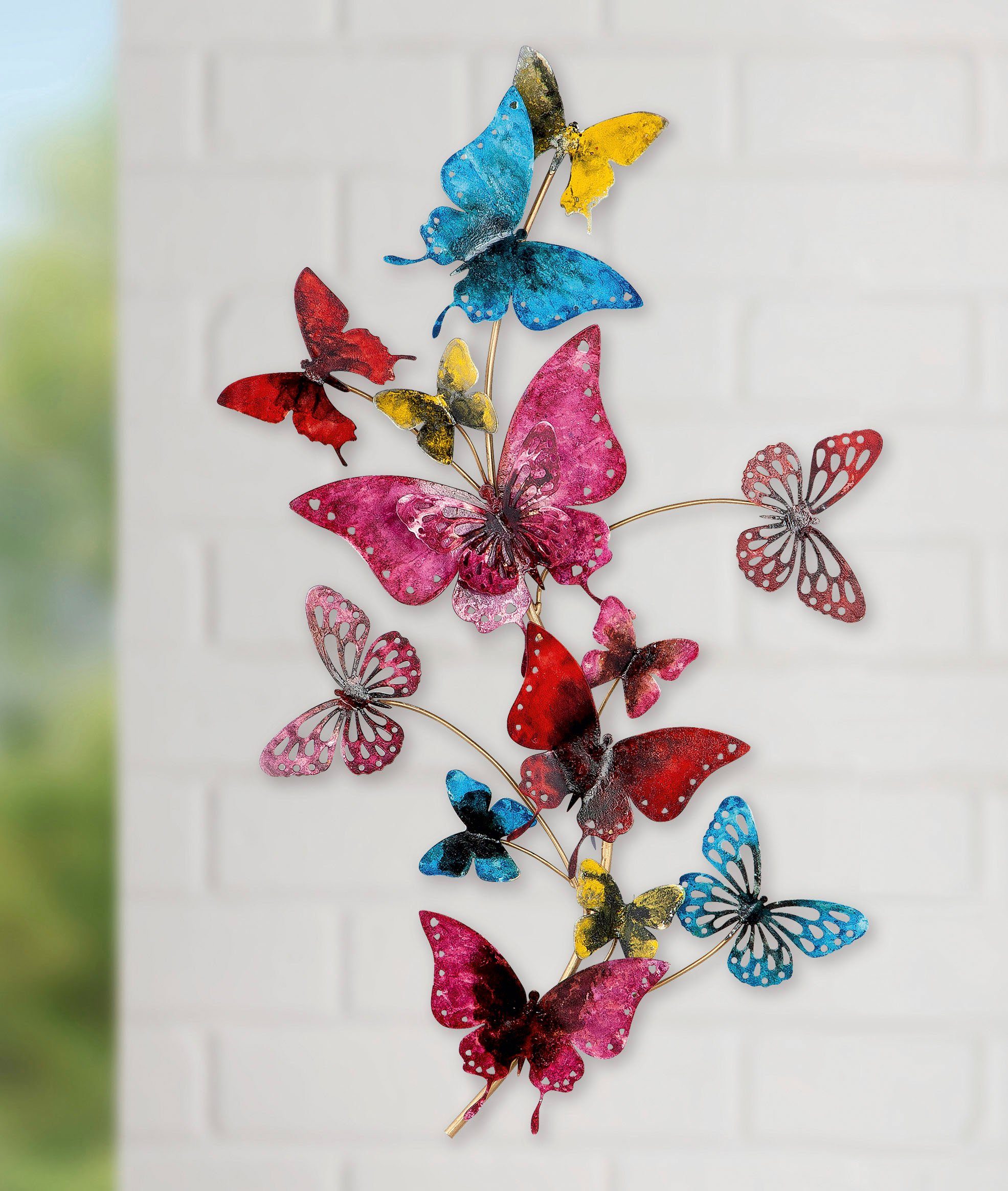 GILDE Wanddekoobjekt sie Butterflies (1 sind und ideale St), Wandrelief Wanddekorationen und Geschenkideen Platzhalter für