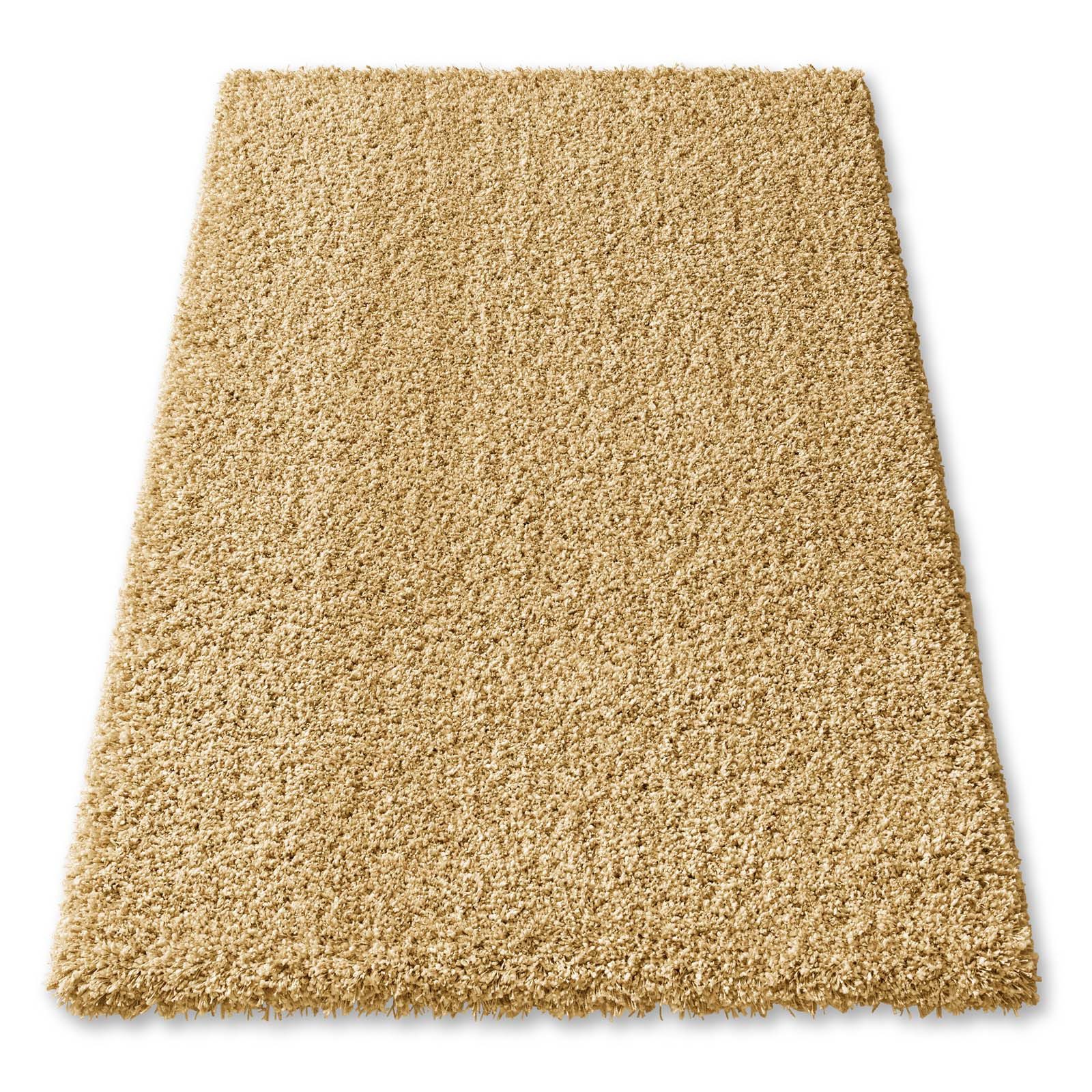 TaraCarpet Langflor-Teppich Ragolle Twilight, rechteckig, Höhe: 60 mm, Shaggy Hochflorteppich gold Wohnzimmer Schlafzimmer 080x230