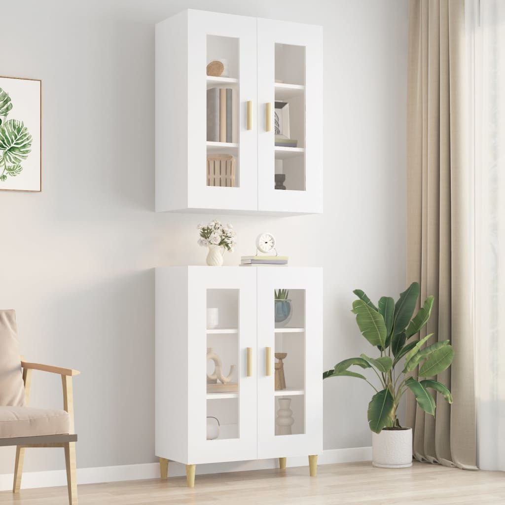 furnicato Hängeschrank Weißer aus Holzwerkstoff 69,5 x 34 x 90 cm (1-St)