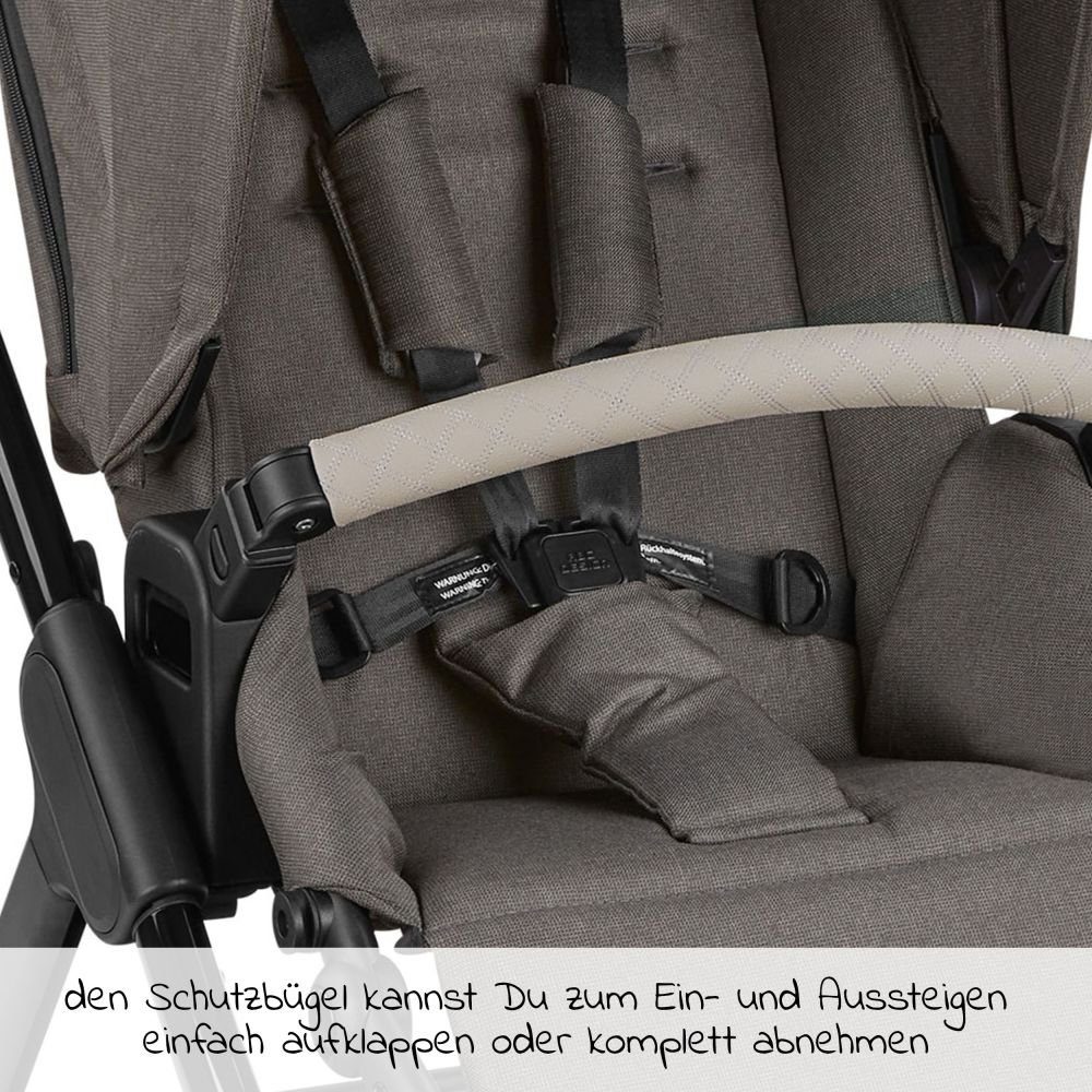 - Babywanne, Design Regenschutz, 2in1 mit Samba Edition Kinderwagen Zubehör Diamond - Herb, ABC Sportsitz, Kombi-Kinderwagen (7-tlg), Buggy