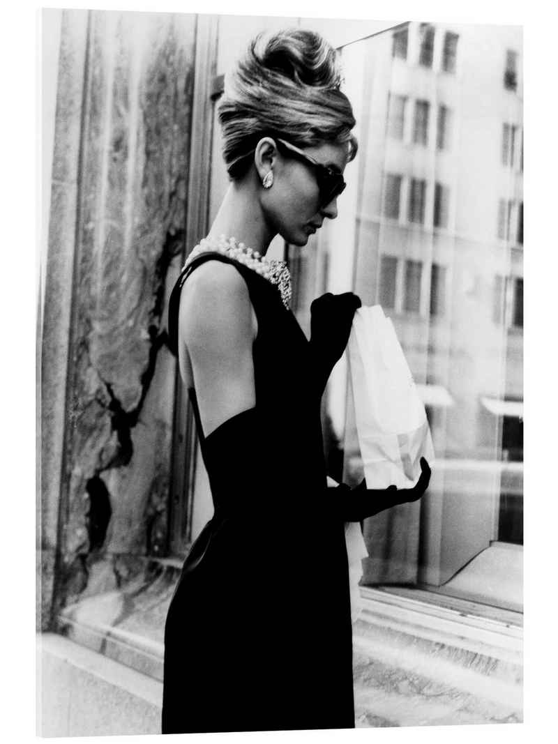 Posterlounge Acrylglasbild Everett Collection, Audrey Hepburn - Frühstück bei Tiffany, Wohnzimmer Fotografie
