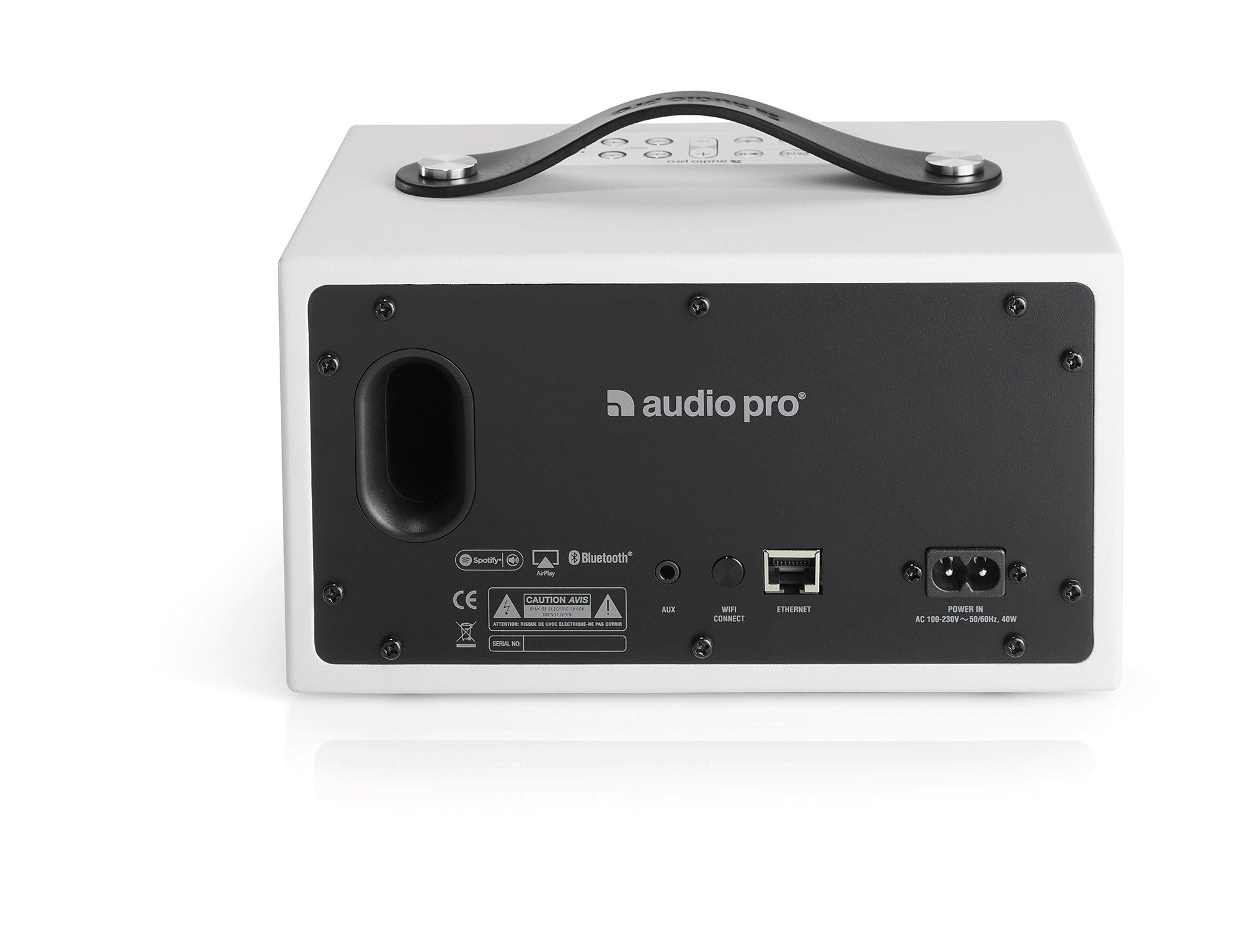Addon Lan Multiroom-Lautsprecher (Bluetooth, Pro Tragbarer Multiroom-Lautsprecher) Audio C3 Weiß Audio (WiFi), (Ethernet), Pro WLAN