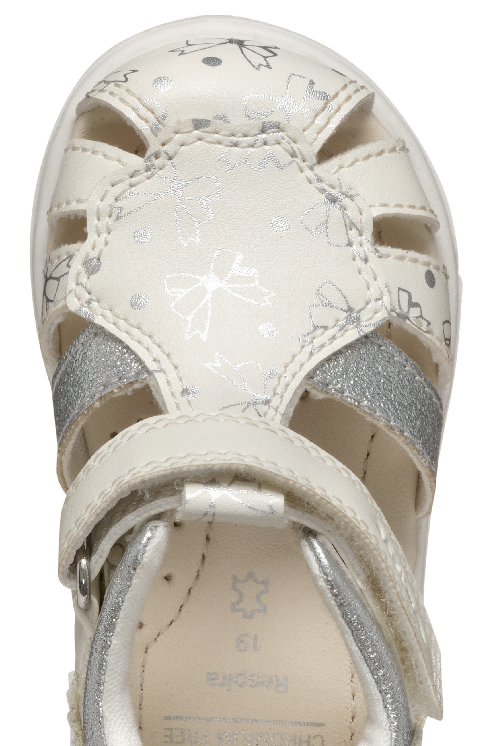 Geox B SANDAL ZAPITO GIRL Lauflernschuh Babyschuh, Sommerschuh, Klettschuh, Größenschablone zum Download