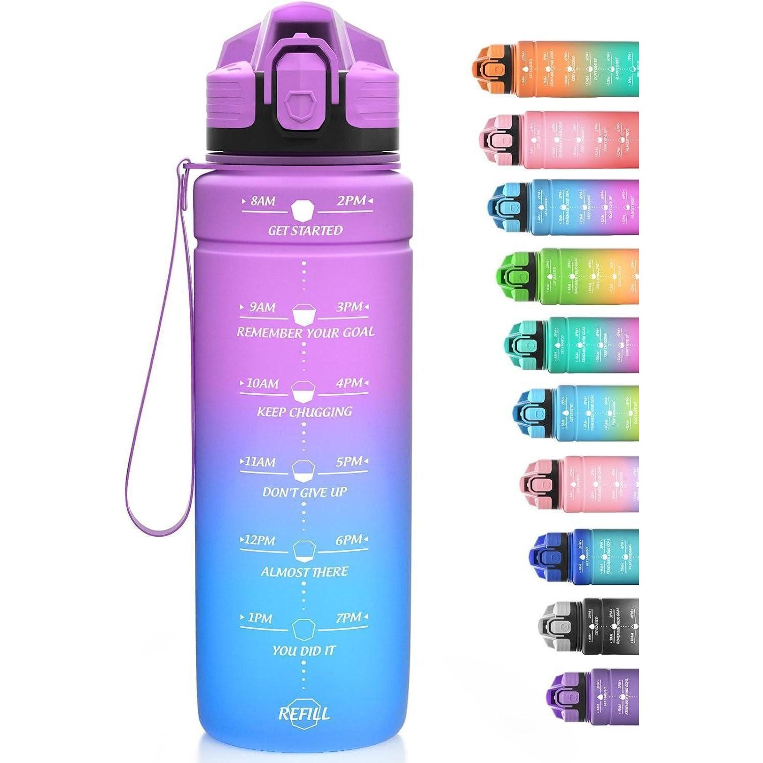 Trinkflasche Trinkflasche Kinder Auslaufsicher BPAfrei 17oz-dpurpleblue 500 ml