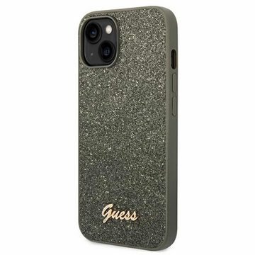 Guess Handyhülle Guess Hard Case Glitter Script Collection Apple iPhone 14 Plus Case Schutzhülle Grün
