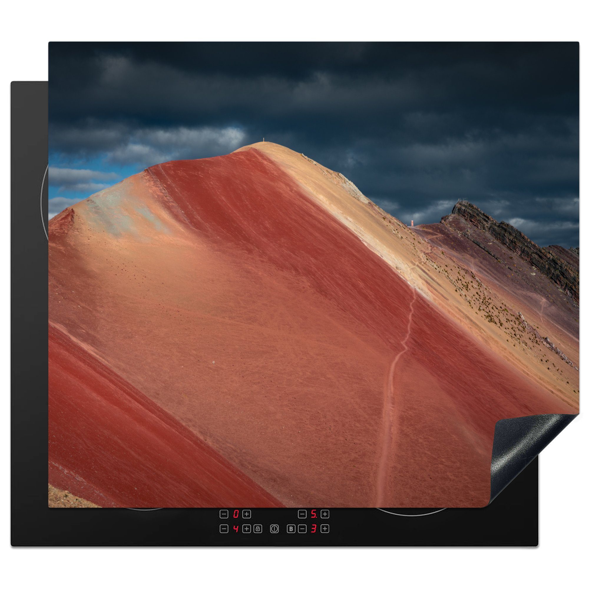 Herdblende-/Abdeckplatte Berge Natur Mobile tlg), Vinyl, cm, 60x52 - Landschaft MuchoWow (1 - Arbeitsfläche Ceranfeldabdeckung - Wolken, nutzbar,