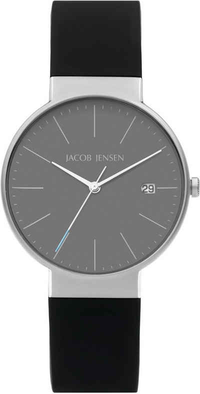 Jacob Jensen Quarzuhr Timeless Nordic Siliconbd Classic 37 mm, 182