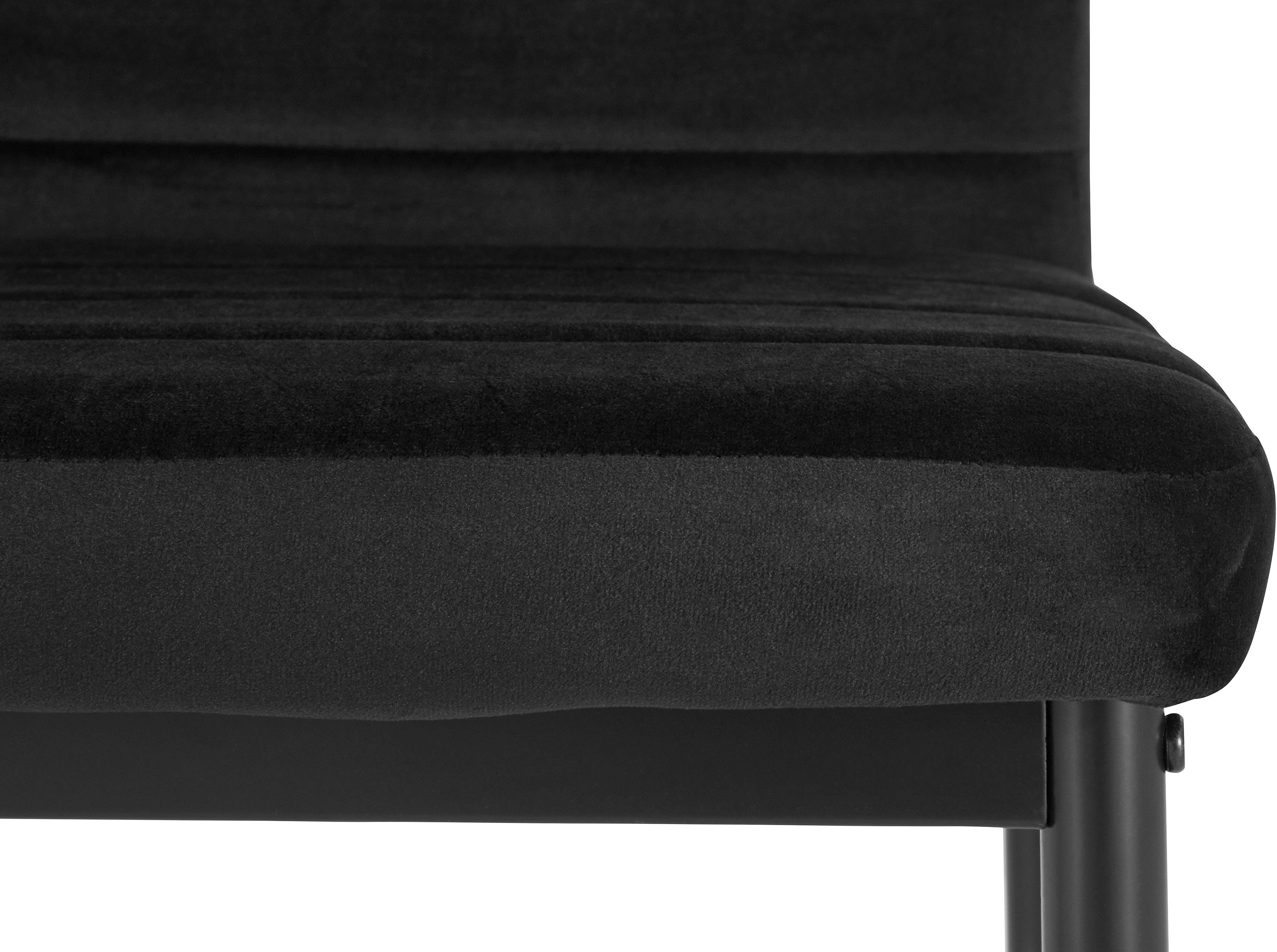 INOSIGN Esszimmerstuhl (Set, Zurückziehen (2 Rückenlehne mit Schwarz mit zum 4 Stück) oder | Griff 2 Schwarz Samtbezug, St)
