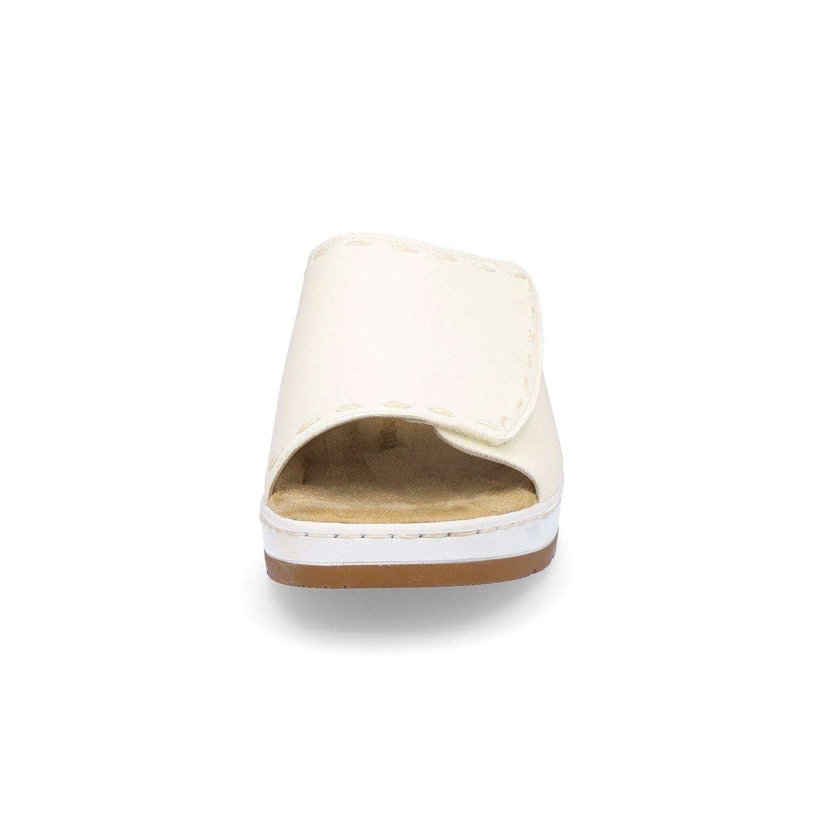 Rieker Damen Klett offwhite Pantolette Pantolette Rieker