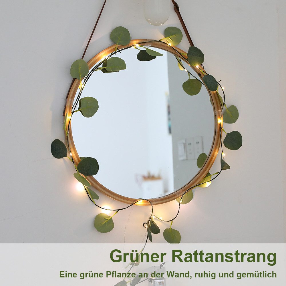 Qualra Lichterkette 2M Lichterkette mit Blättern Grüne Blatt Efeuranke Efeu günstig online kaufen