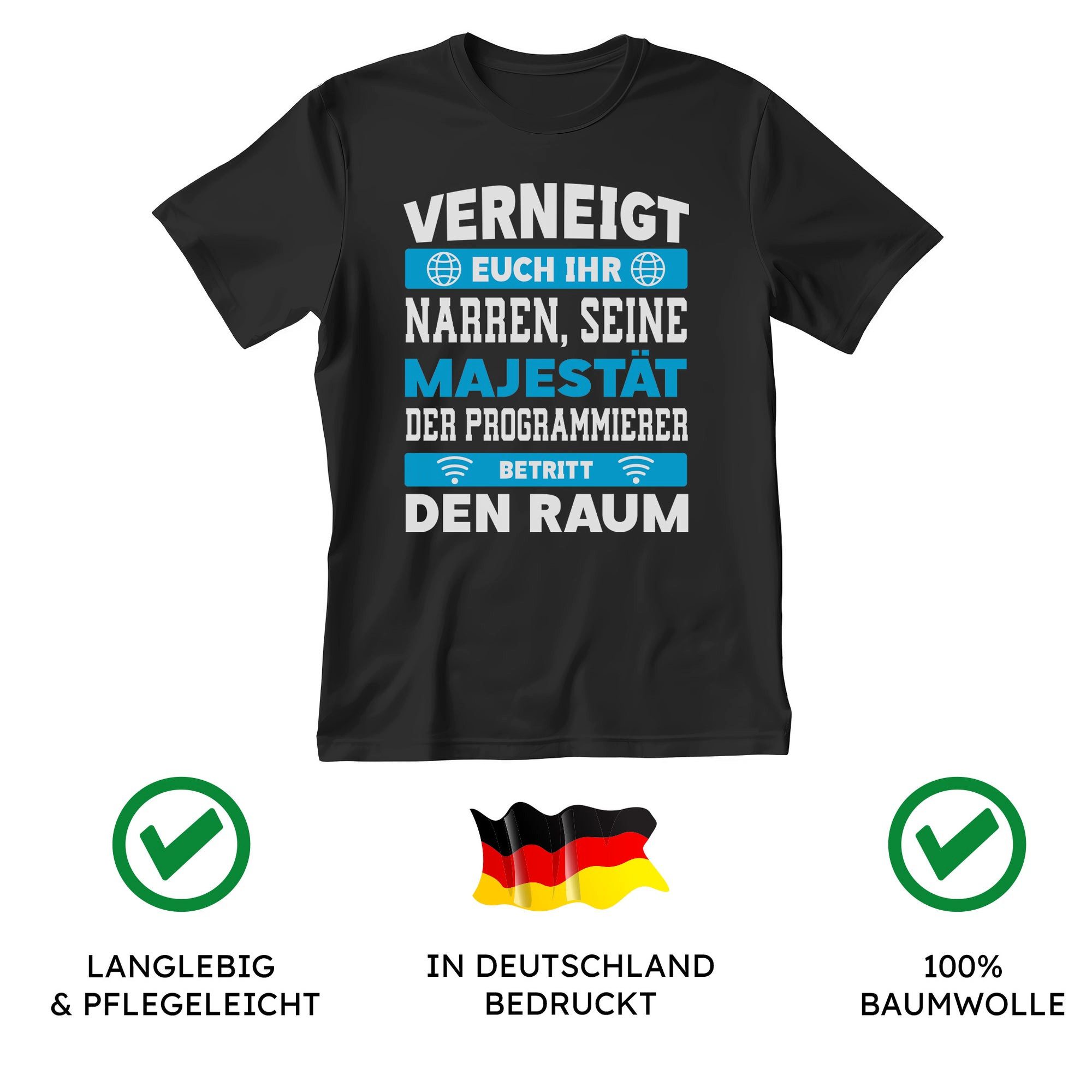 22Feels T-Shirt Programmierer Geschenk Männer Spruch Beruf Studium Abschluss IN DEUTSCHLAND BEDRUCKT