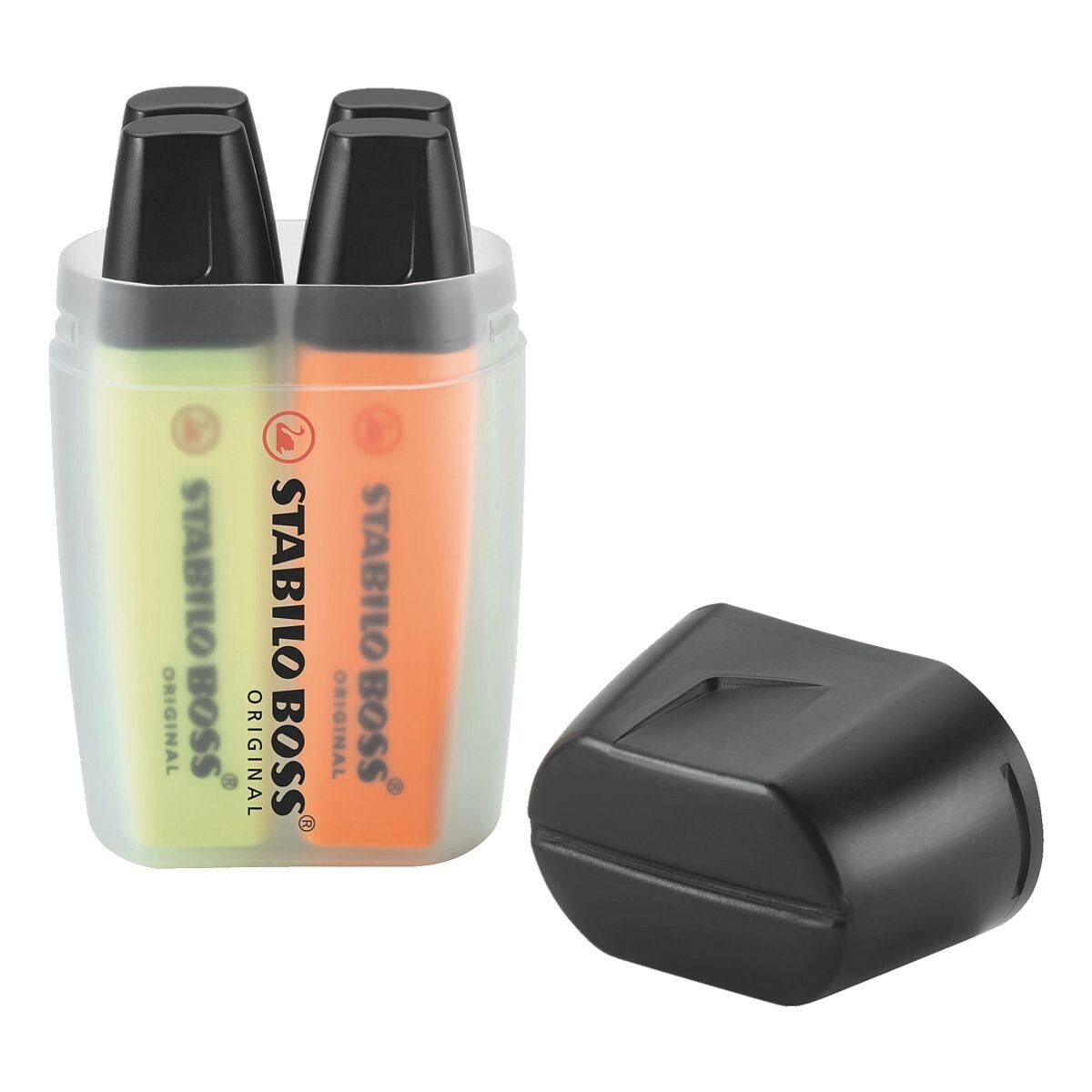 STABILO Маркеры BOSS® Original, (4-tlg), Textmarker in transluzenter Box