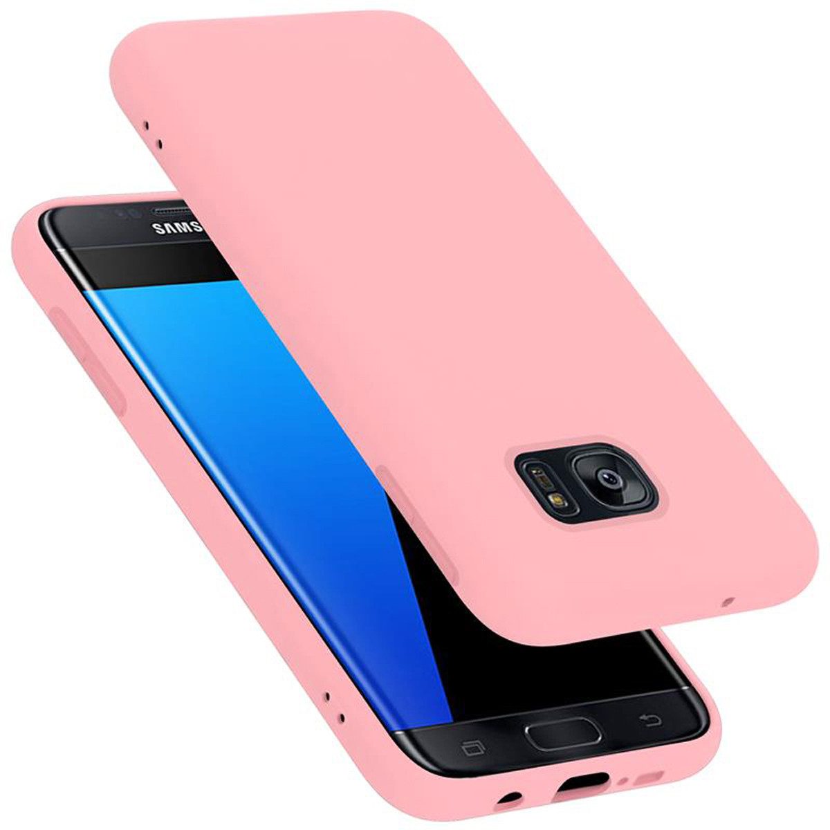 Cadorabo Handyhülle für Samsung Galaxy S7 EDGE Hülle Samsung Galaxy S7 EDGE, Flexible Hülle TPU Silikon Schutzhülle Back Cover Case