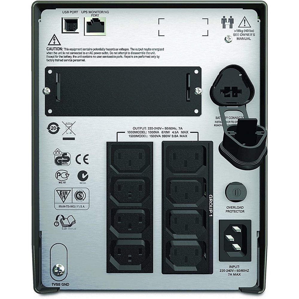 Fujitsu USV-Anlage Smart-UPS 1500 VA 1000 W Tower - USV-Gerät - schwarz