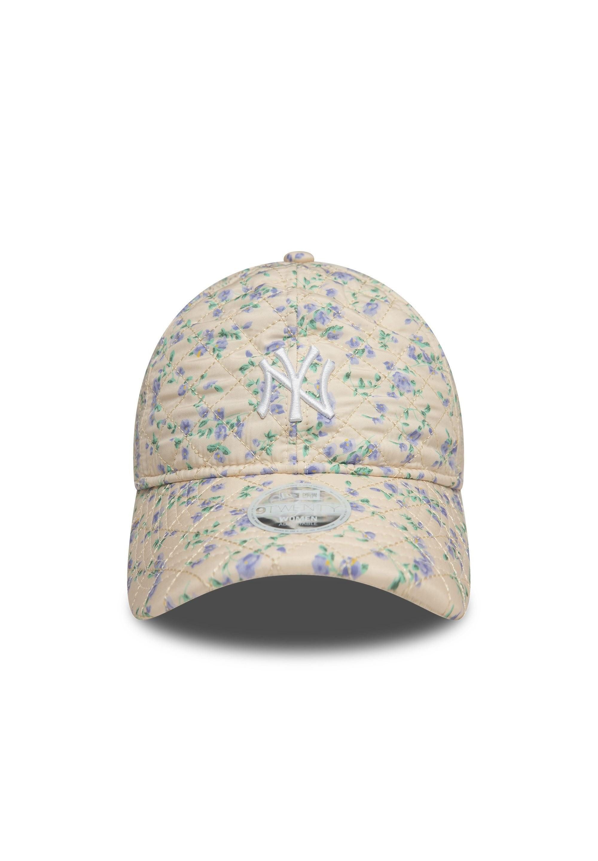 New Era Baseball Cap New York Yankees MLB Womens Floral Quilt Beige Verstellbare 9Twenty Da (1-St)