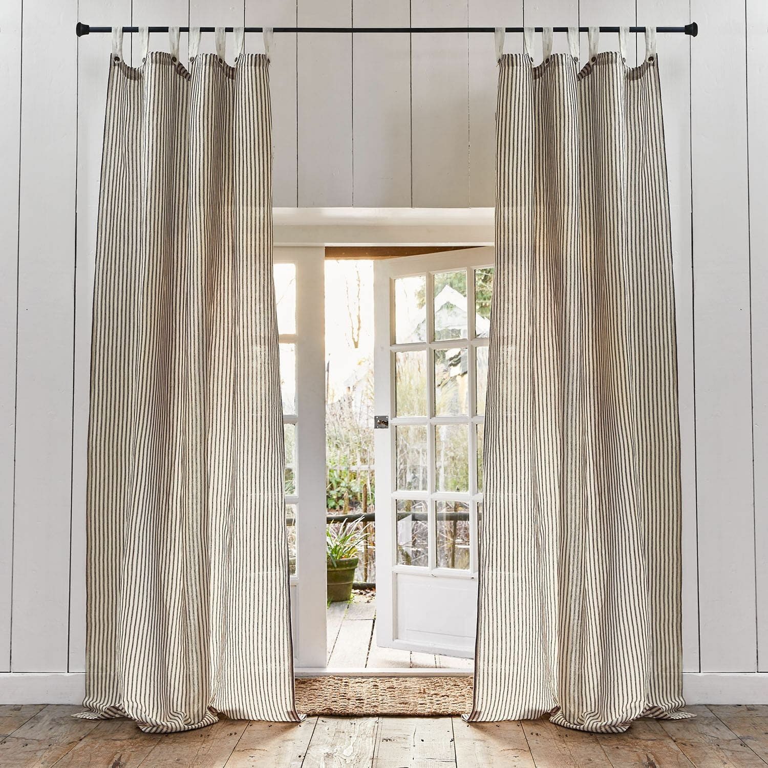 Mirabeau Vorhang Gardine Mirandor creme/beige/schwarz günstig online kaufen