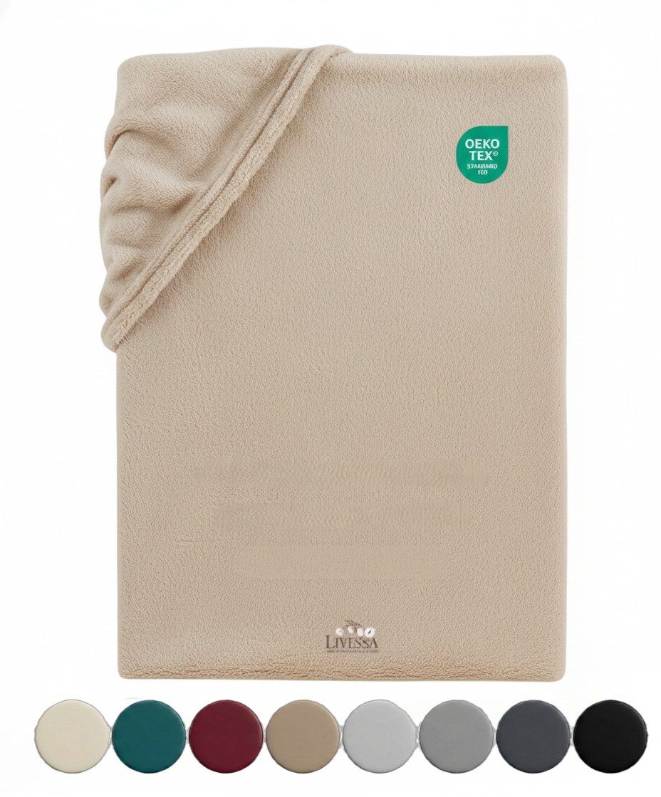 livessa Spannbettlaken Cashmere Touch Spannbettlaken – kuschelig weich, mit Rundumgummizug, Gummizug: Rundumgummizug, Cashmere Touch – weich & hautsympathisch