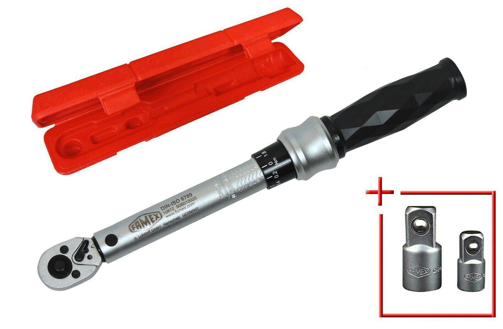 FAMEX Гаечные ключи 10872 PROFESSIONAL 1/4 Zoll (6,3 mm) 6-30 Nm (3% Genauigkeit), mit Kalibrierschein