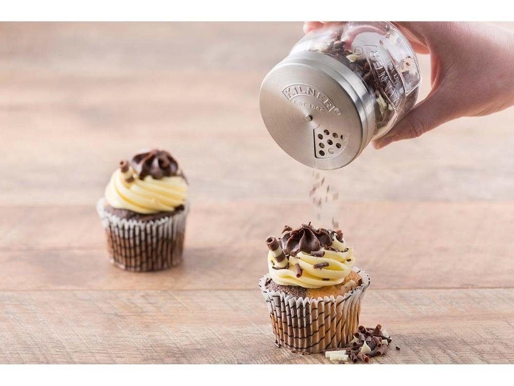 KILNER Vorratsdose KILNER Vorratsglas mit Streuer, Glas, Edelstahl