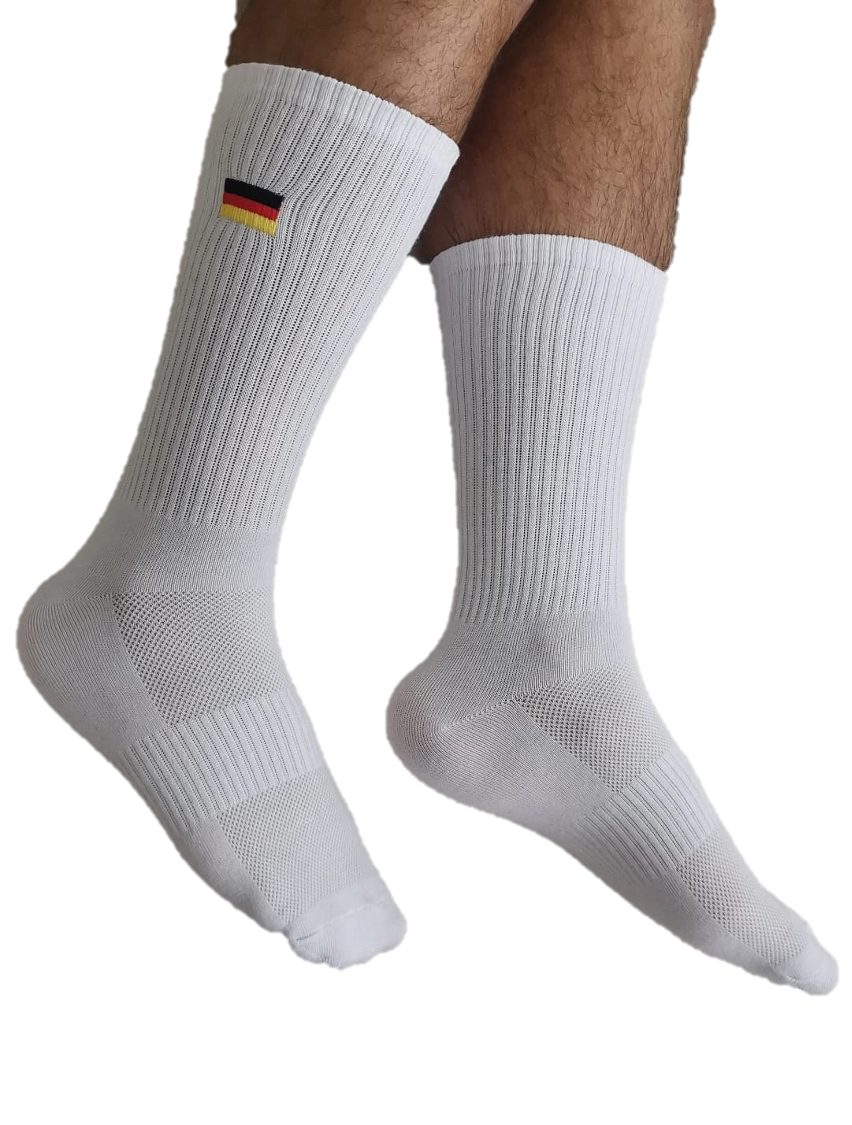 Sockflags Sneakersocken Sneaker Socken Deutschland Flagge hochwertige Flaggen-Stickerei