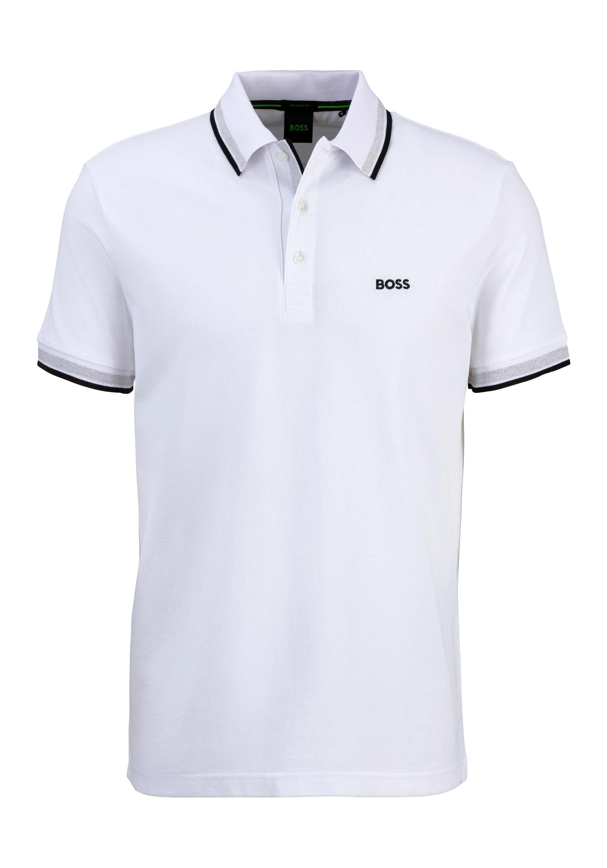 BOSS GREEN Poloshirt Paddy Regular Fit atmungsaktive Piqué-Webstruktur, Flachstrickkragen, gerader Schnitt – Bild 5 von 5
