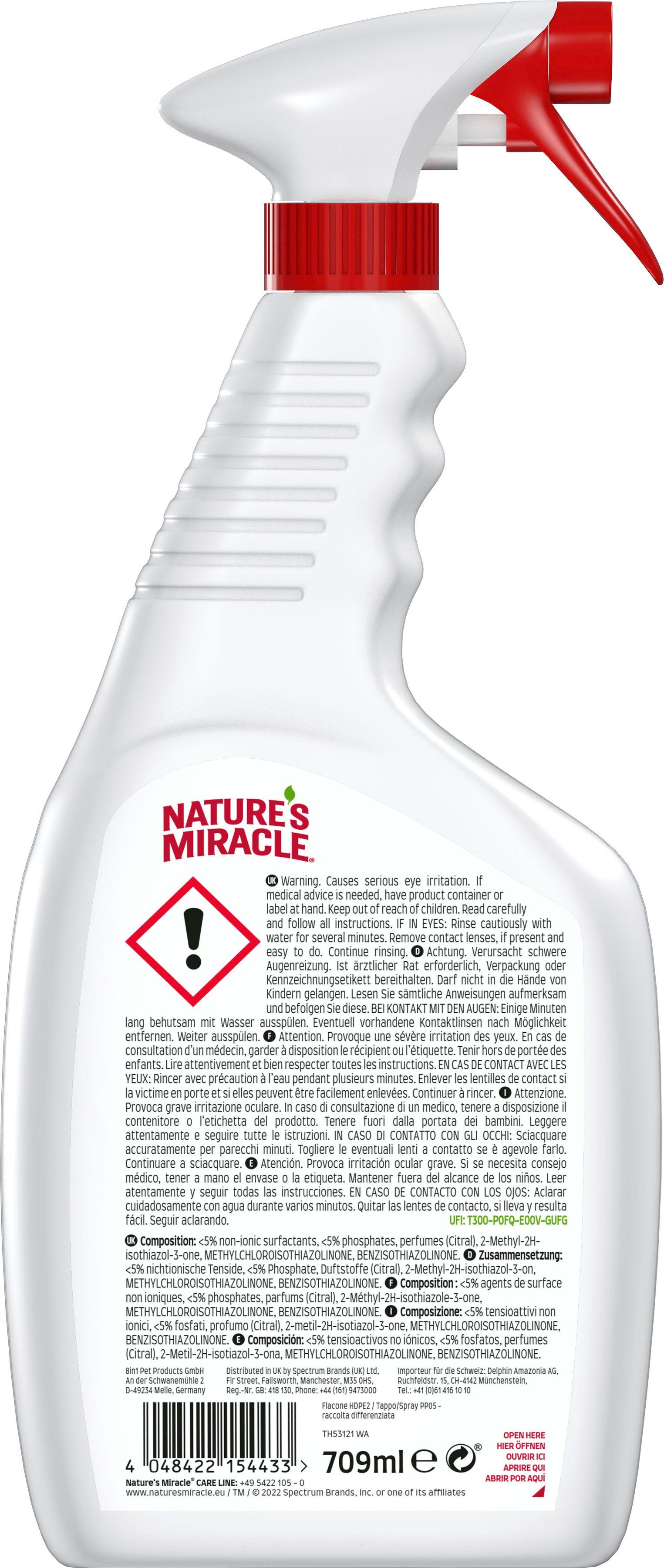 Flecken- Fleckentferner Nature's Geruchsentferner Miracle (709 und Cat ml)