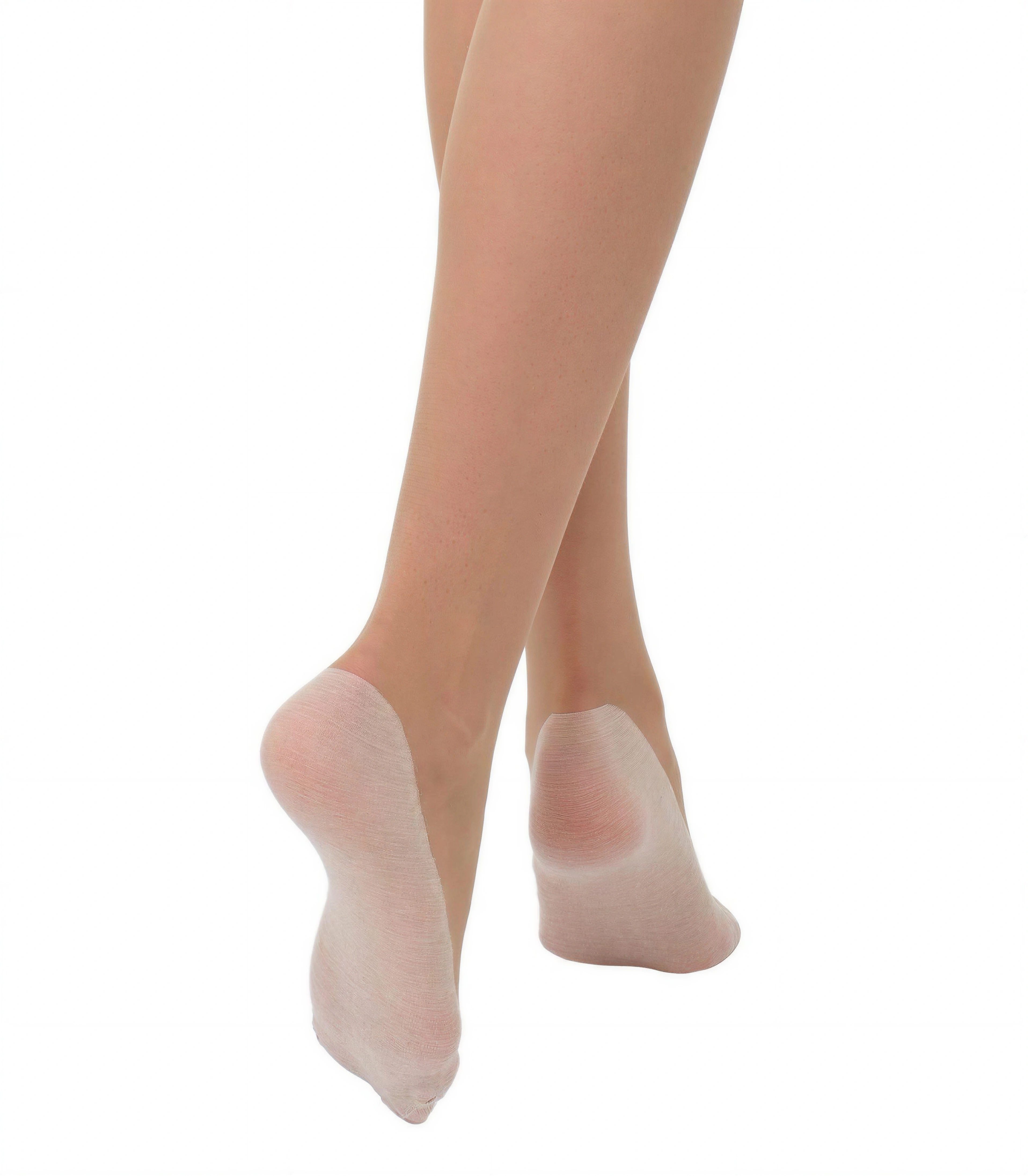 GIULIA Feinstrumpfhose Damen mit Baumwoll-Sohle FOOTIES STYLE 20 DEN 20 DEN (Packung 1 St. 1-er Pack) transparent, schimmernd