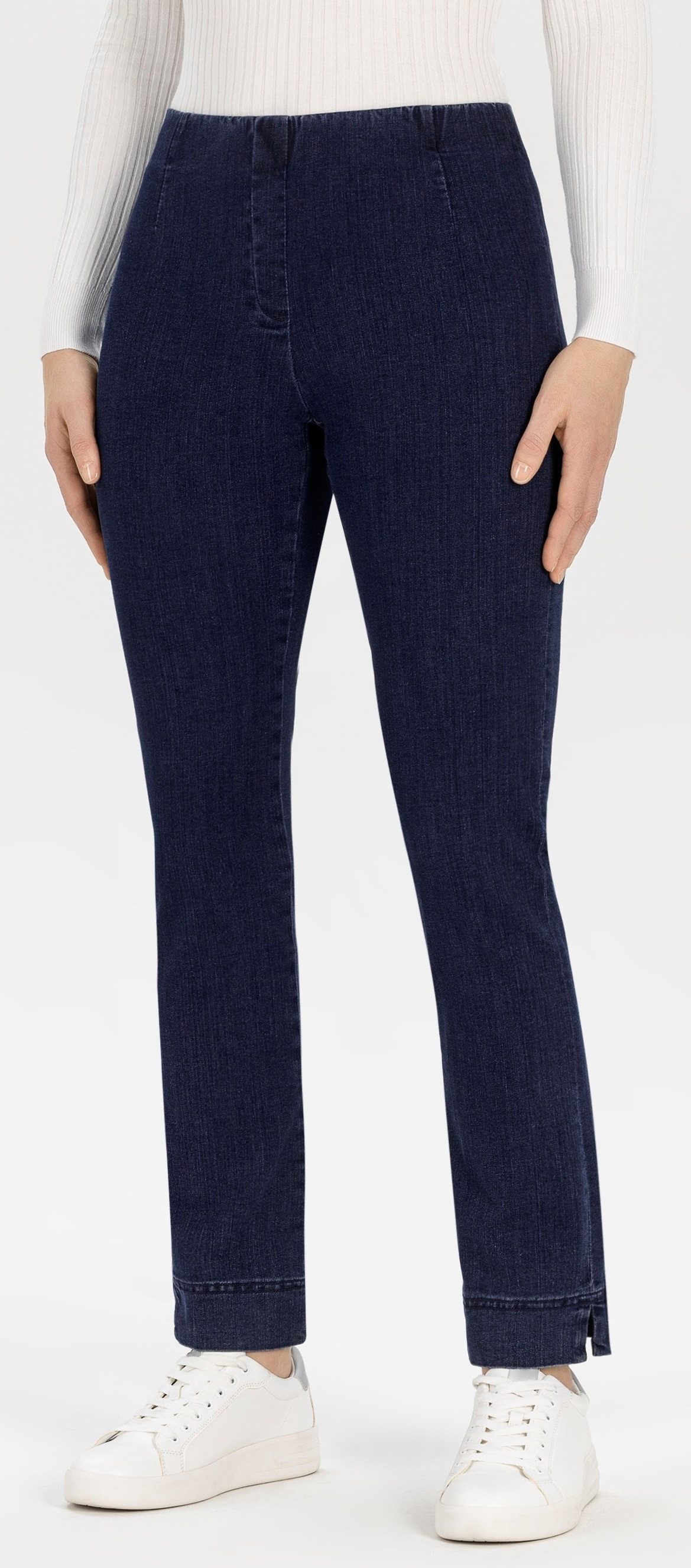 Stehmann Schlupfjeans Stehmann, Ina-760W Schlupf-Jeans mit seitlichen Schlitzen