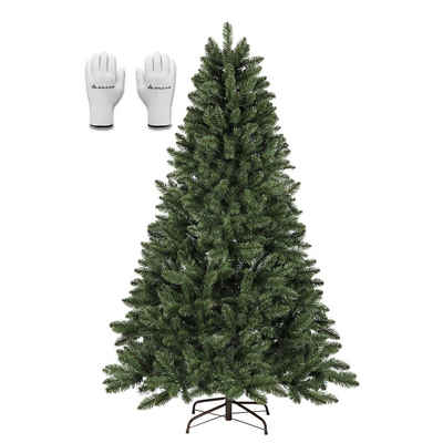 Salcar Künstlicher Weihnachtsbaum »PVC Künstlicher Weihnachtsbaum mit Metallständer Tannenbaum Baum Deko«, 180cm mit 648 Spitzen