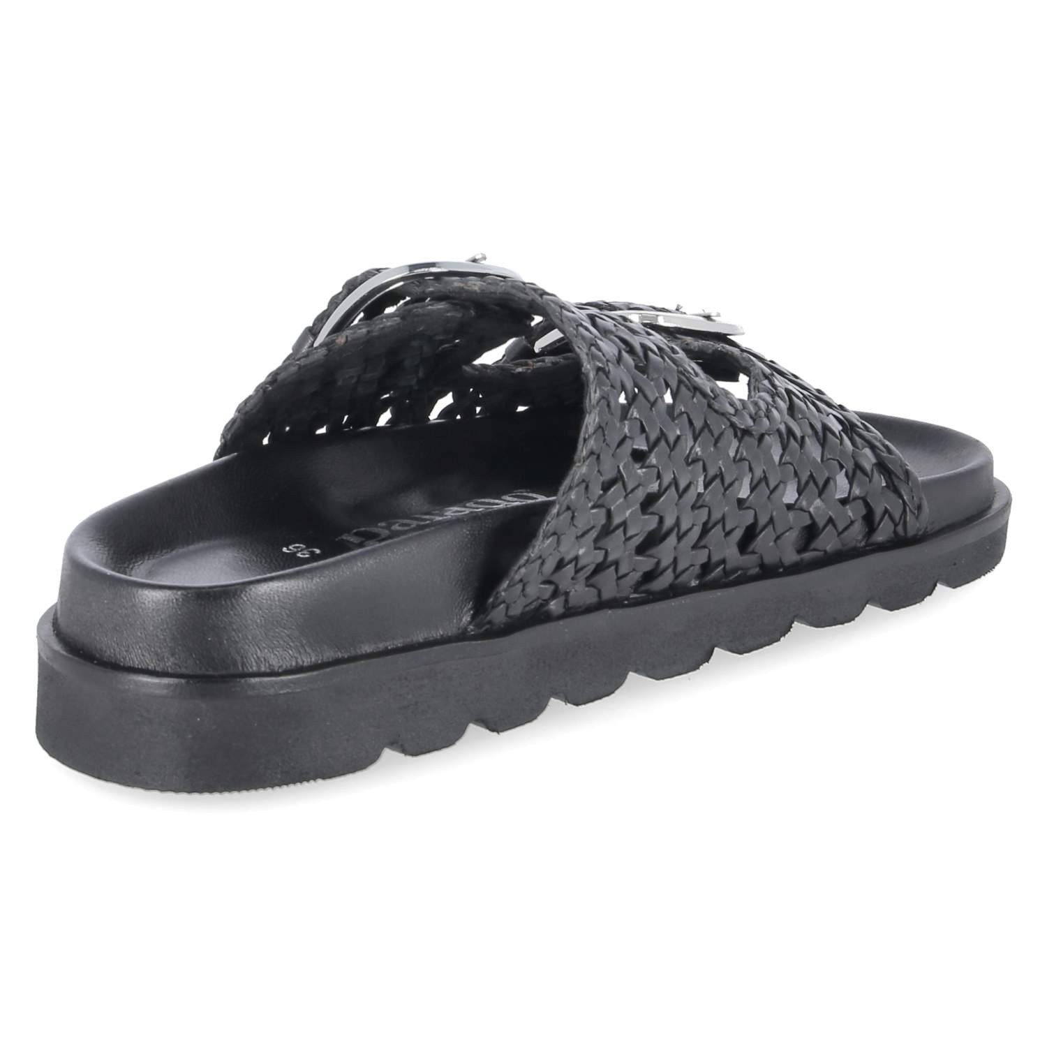 Palado Palado Flache Pantoletten 6RS0060702 2100 Damen Glattleder black Pantolette – Bild 4 von 5